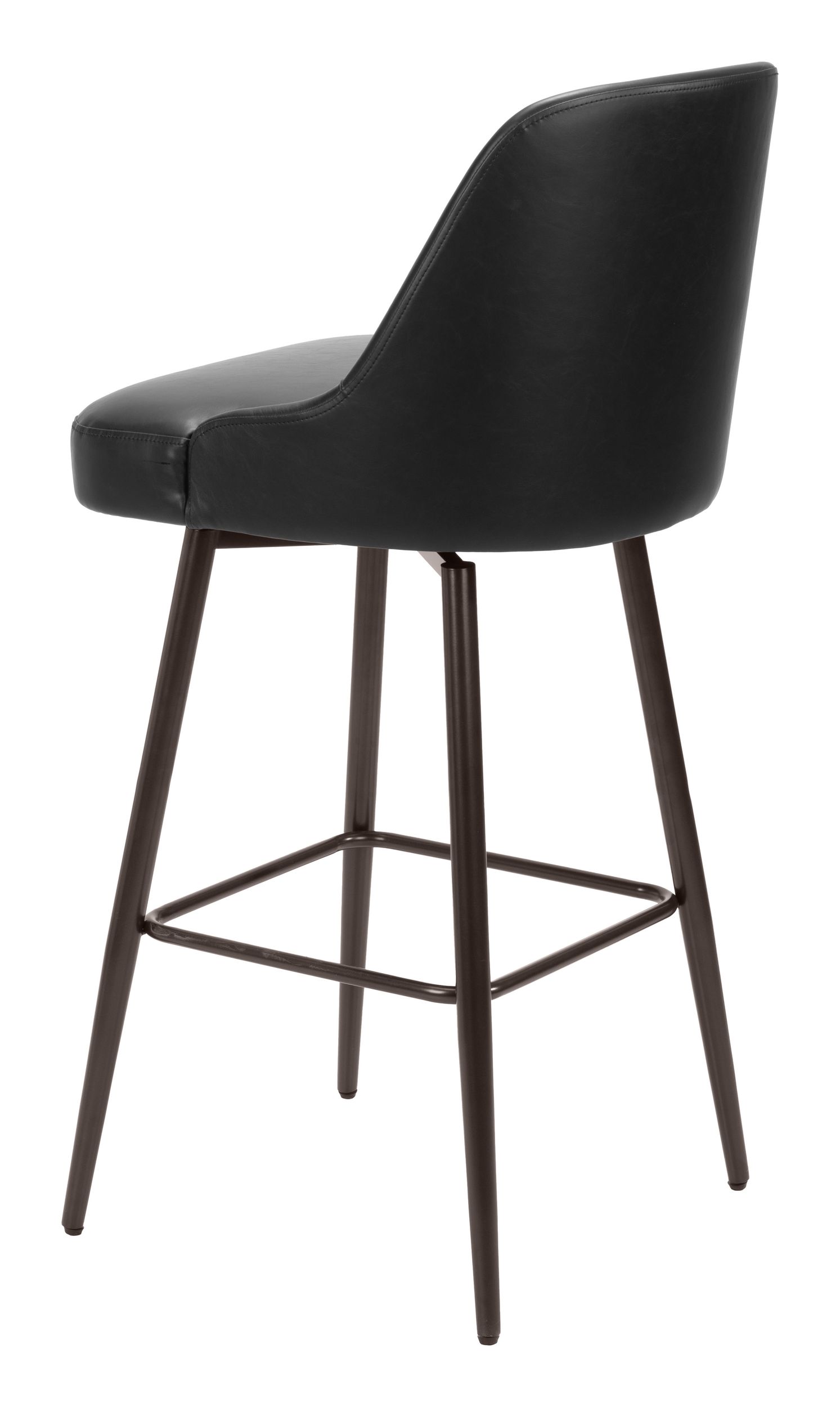 Keppel Faux Leather/Steel Swivel Barstool