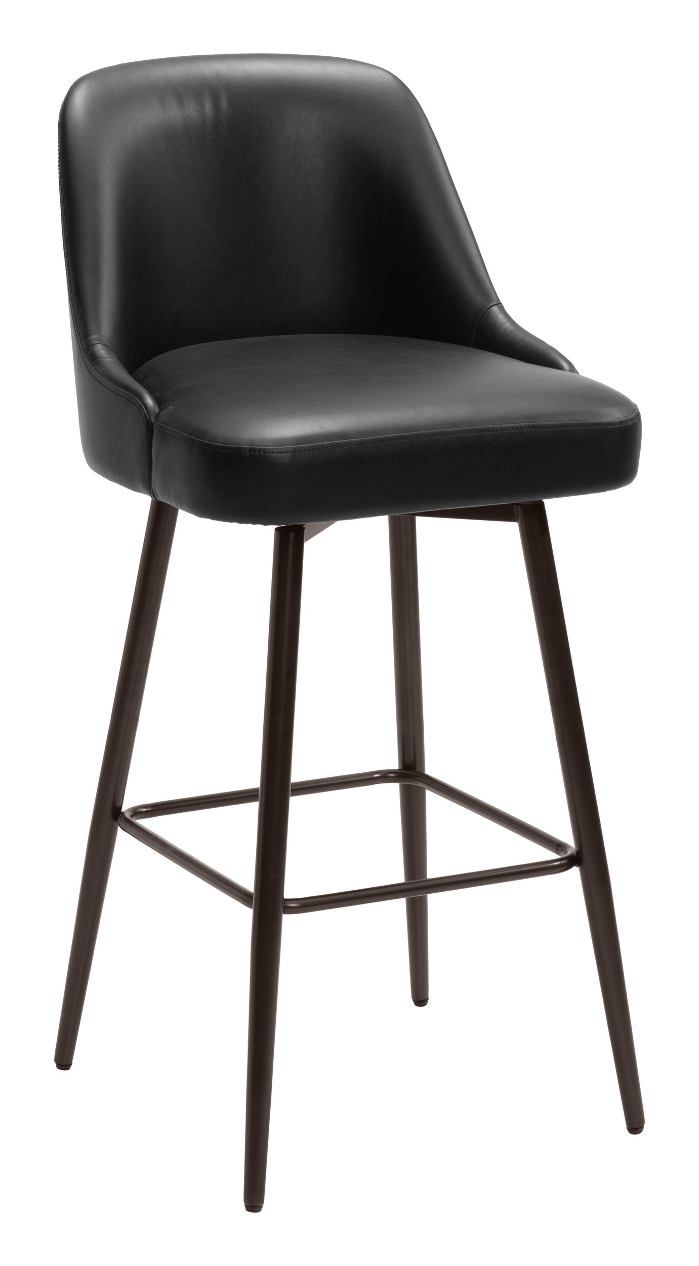 Keppel Faux Leather/Steel Swivel Barstool