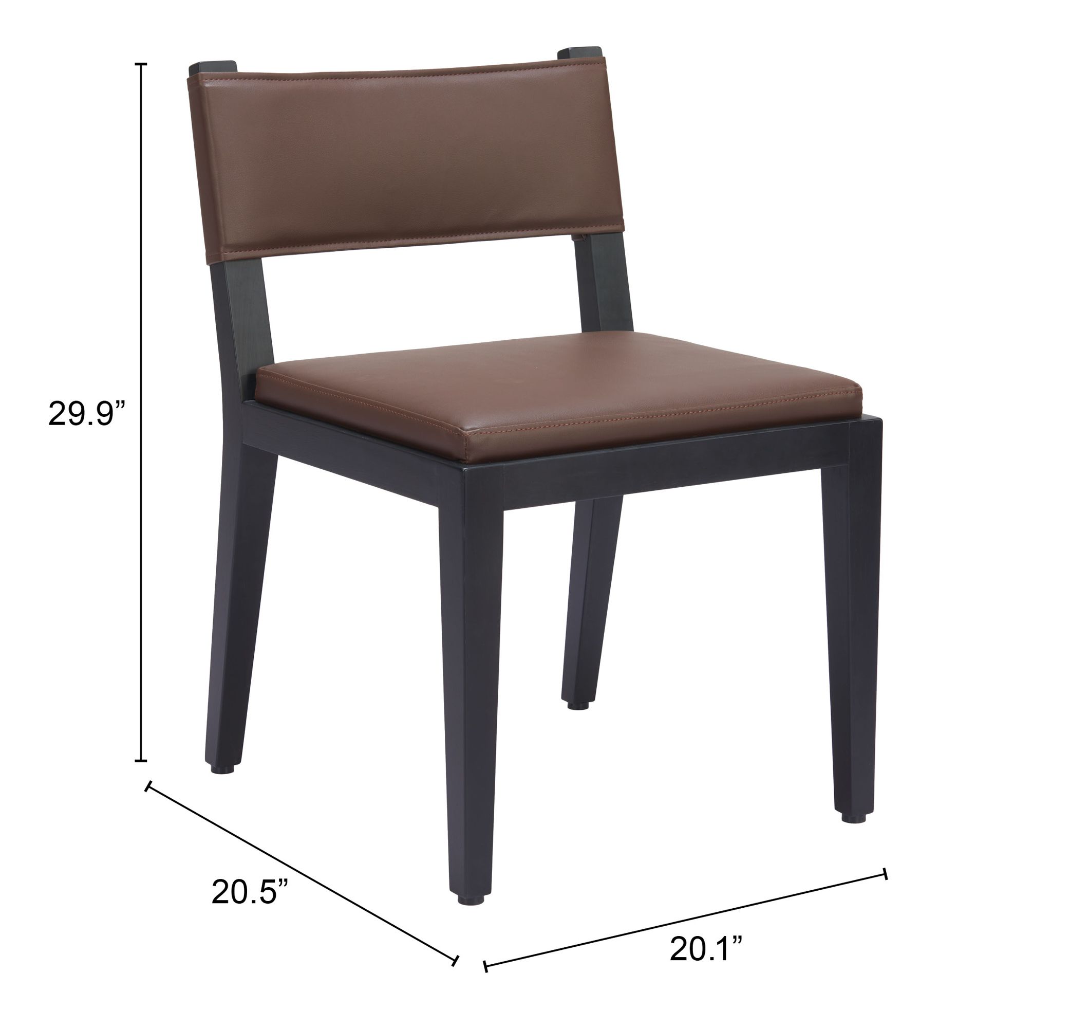 Roxas Faux Leather/Wood Dining Chair