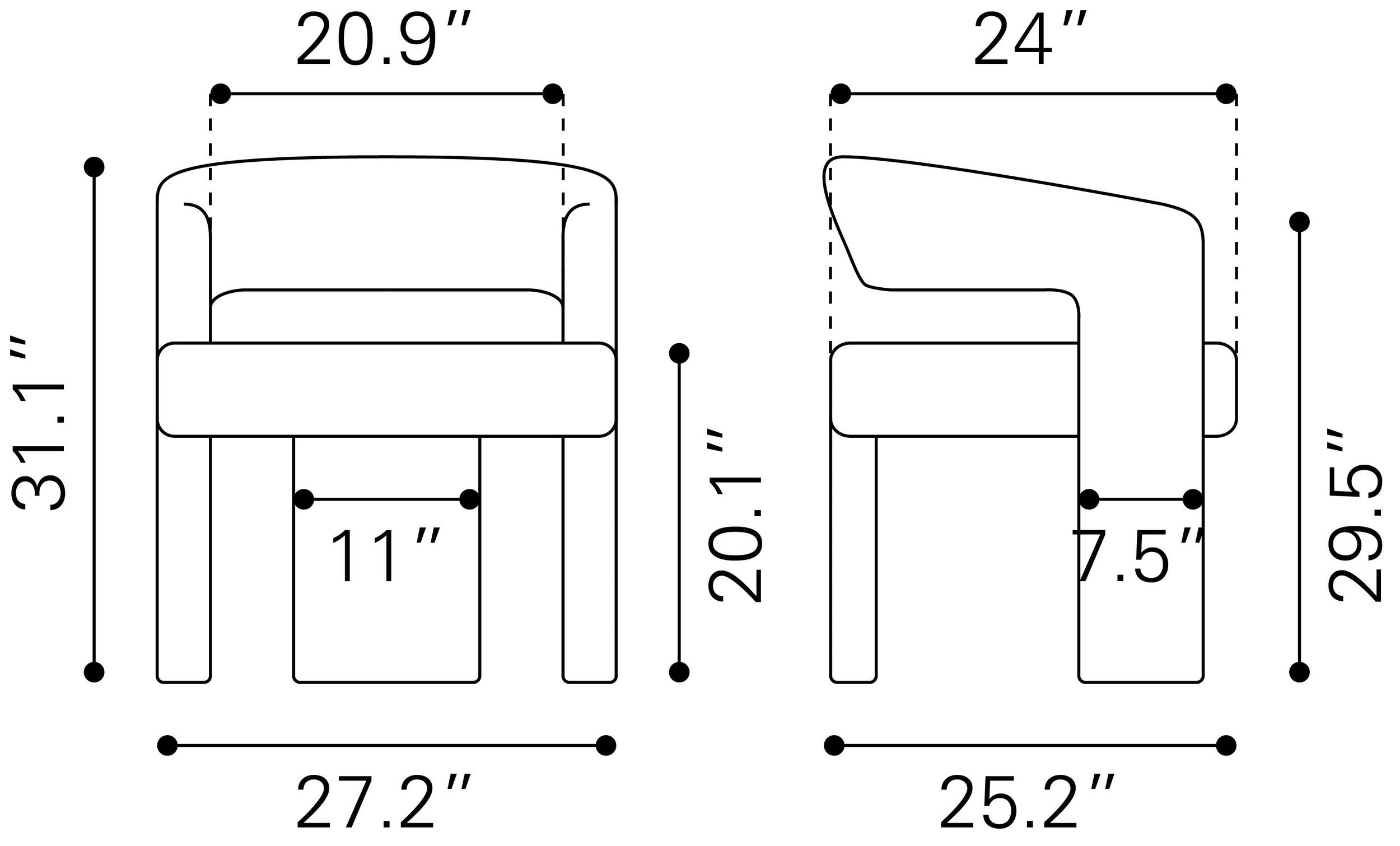 Java Polyester Accent Chair