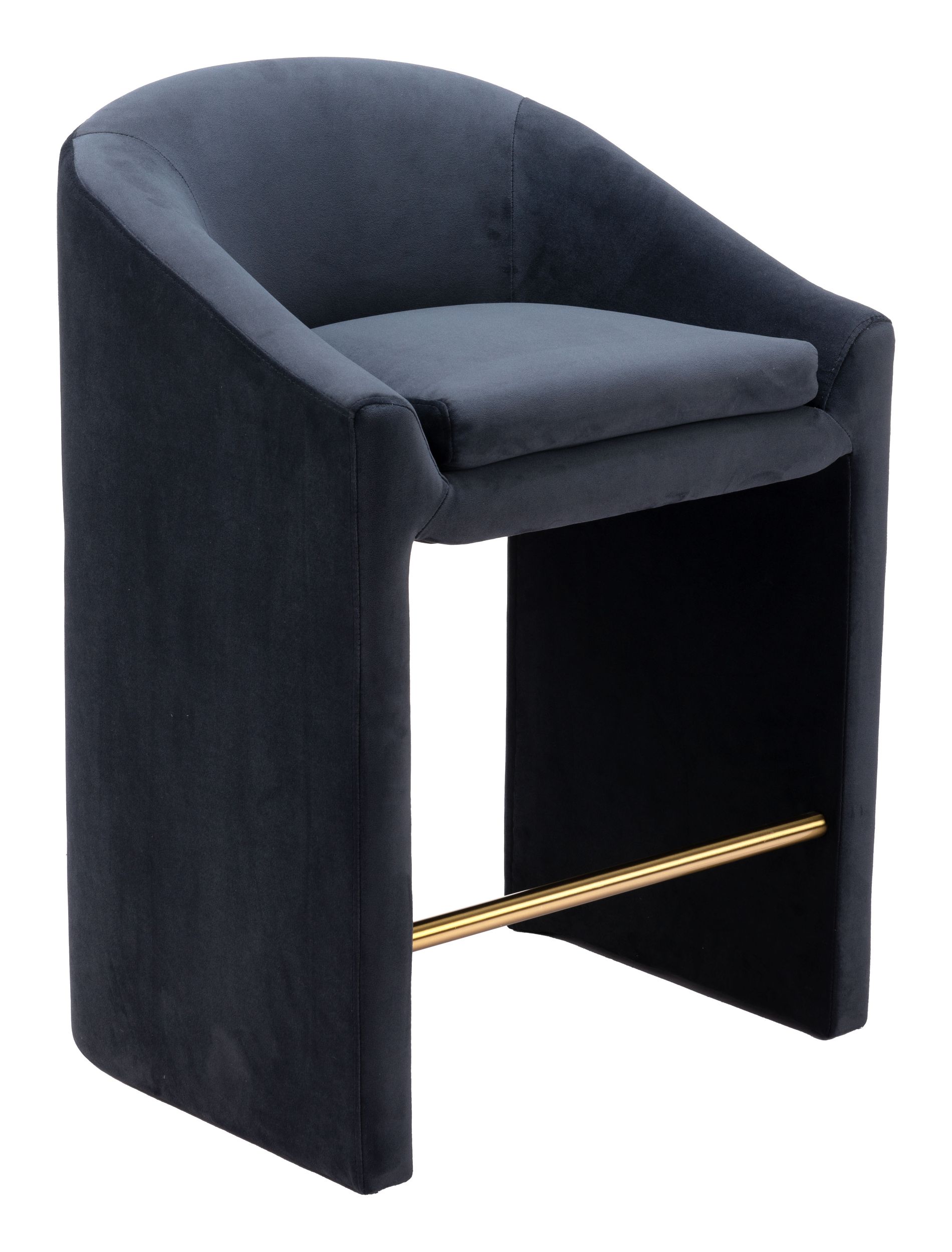 Emas Faux Leather/Steel Counter Stool