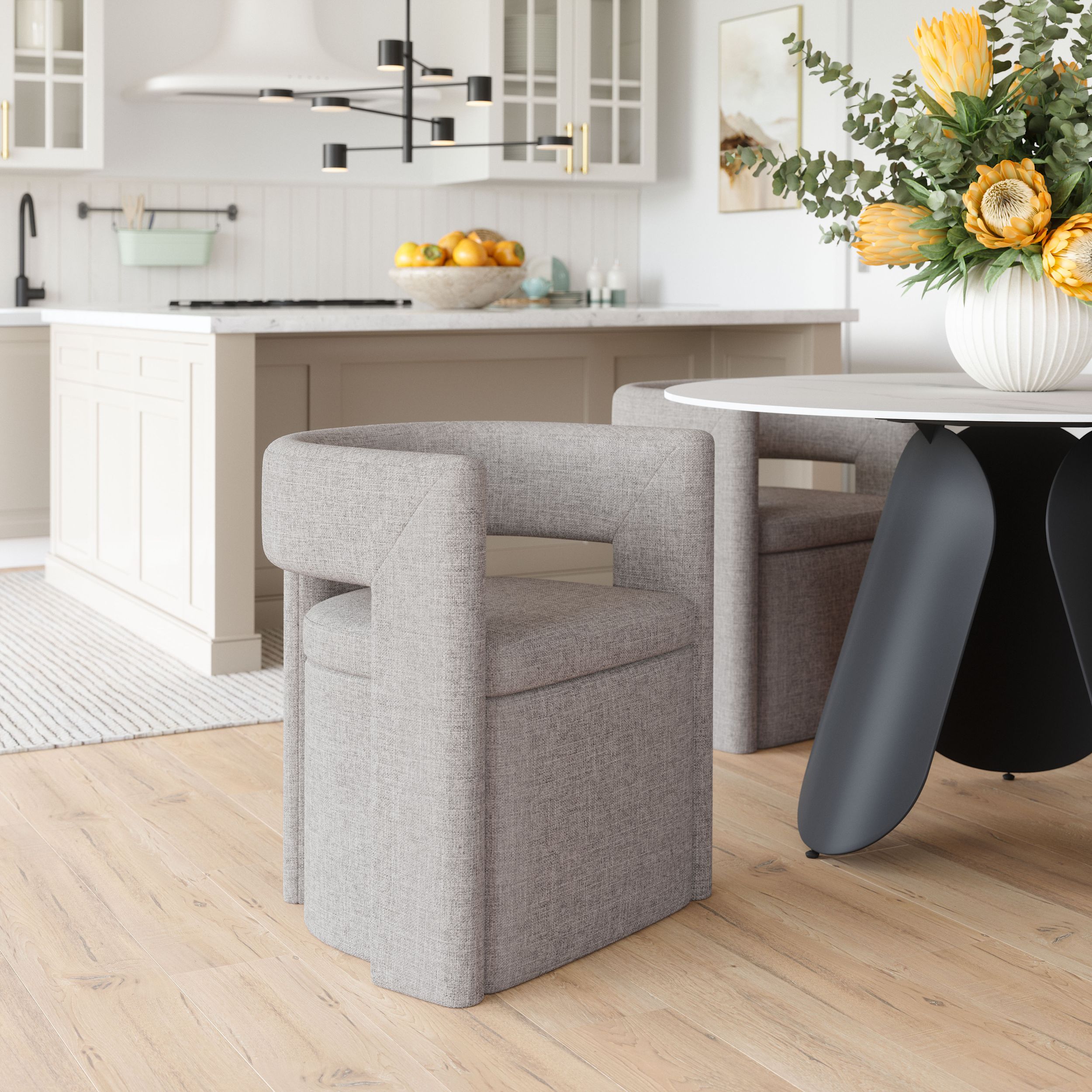 Papua Polyester/Steel Dining Chair