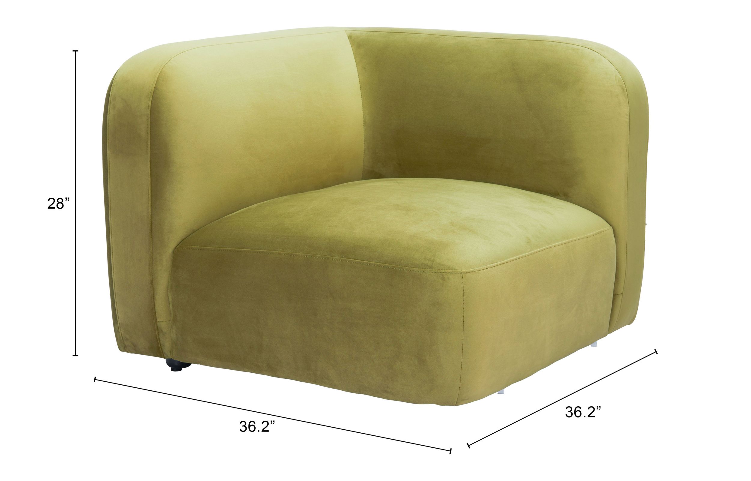 Biak Velvet Modular Corner Chair