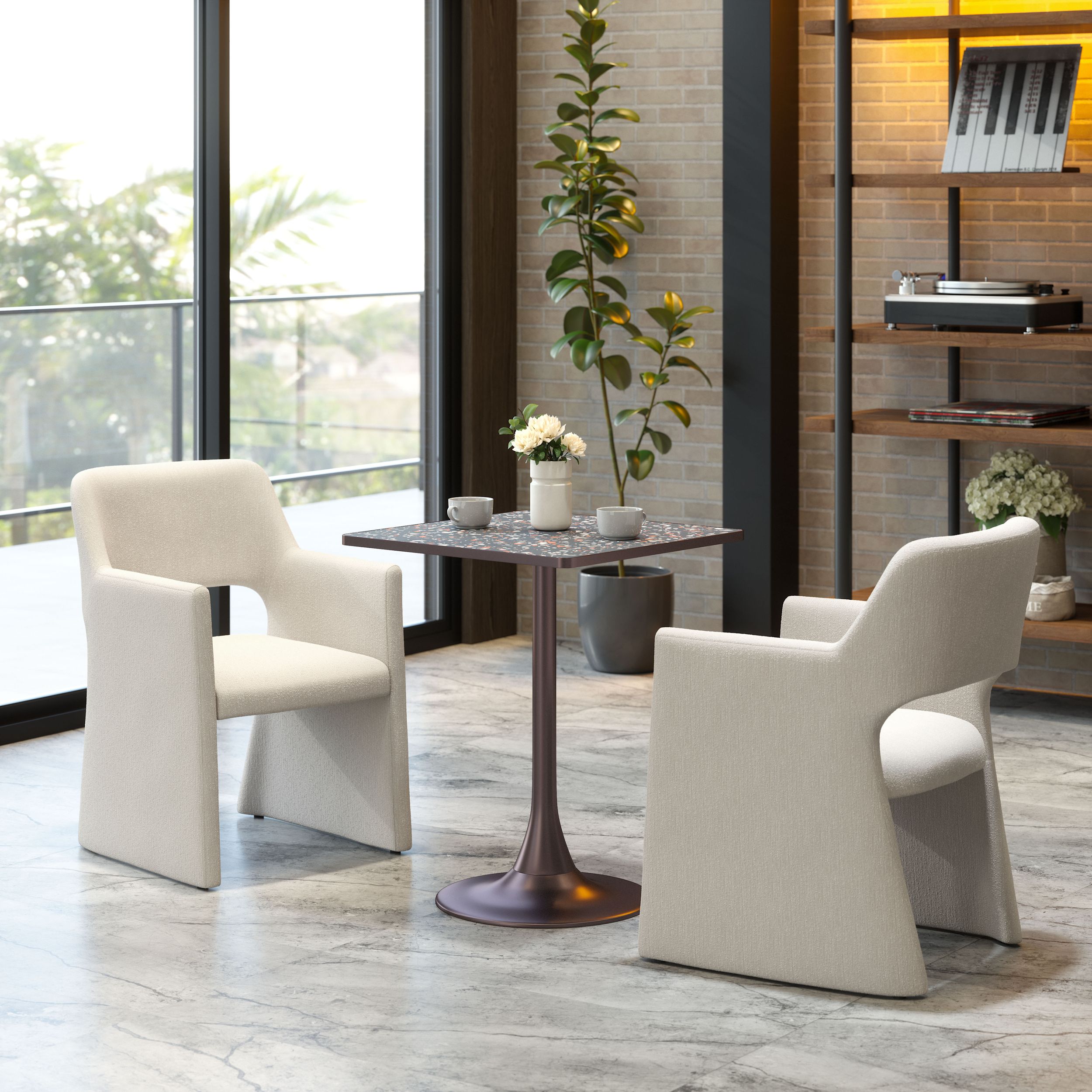 Minet Polyester/Wood Dining Chair