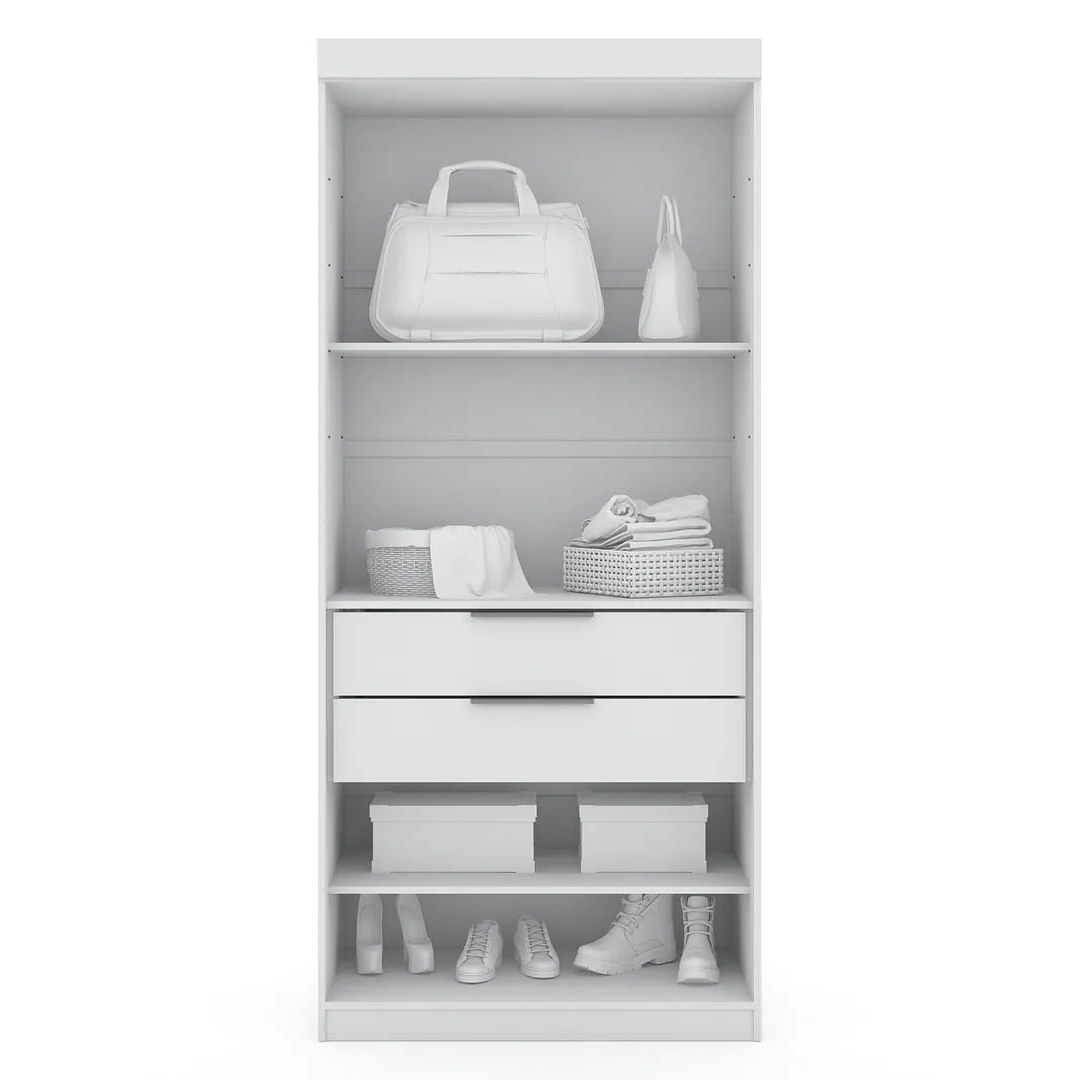 Mulberry Open 1 Sectional Armoire Wardrobe Closet w/2 Drawers 