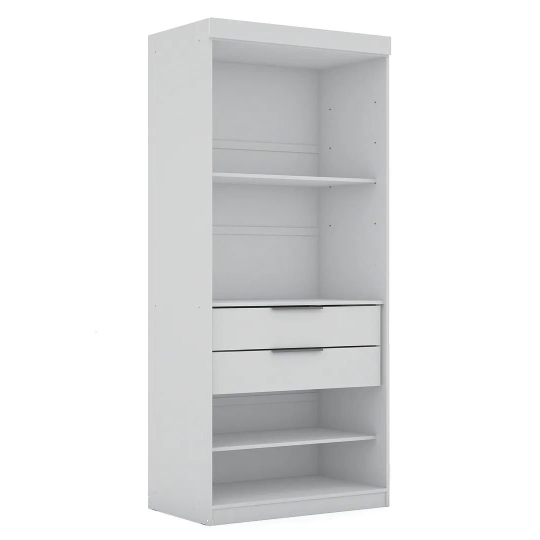 Mulberry Open 1 Sectional Armoire Wardrobe Closet w/2 Drawers 