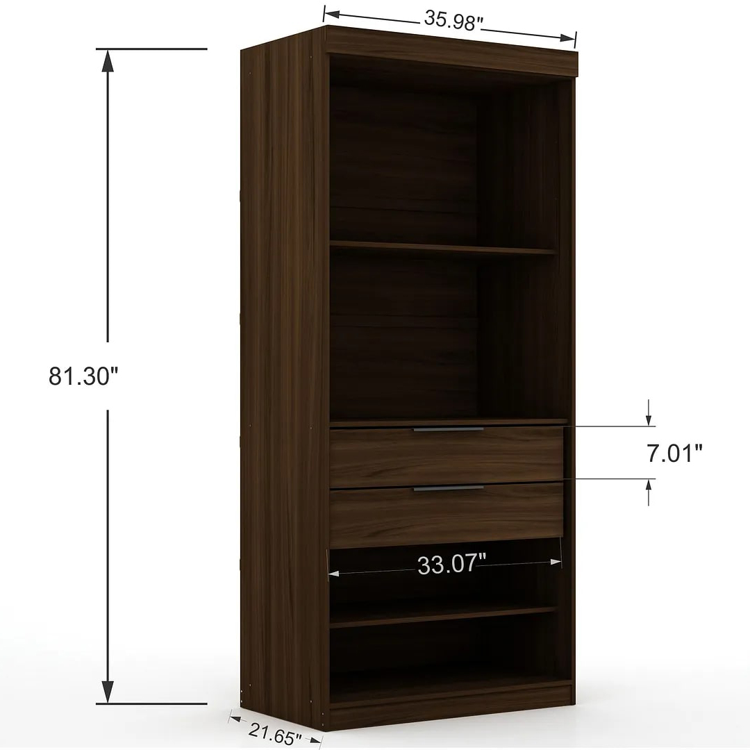 Manhattan Comfort Mulberry 2.0 Corner Wardrobe