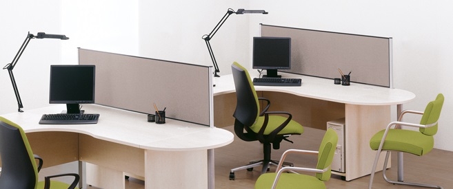Optima 70.8" Fabric Desk Screen w/Fittings