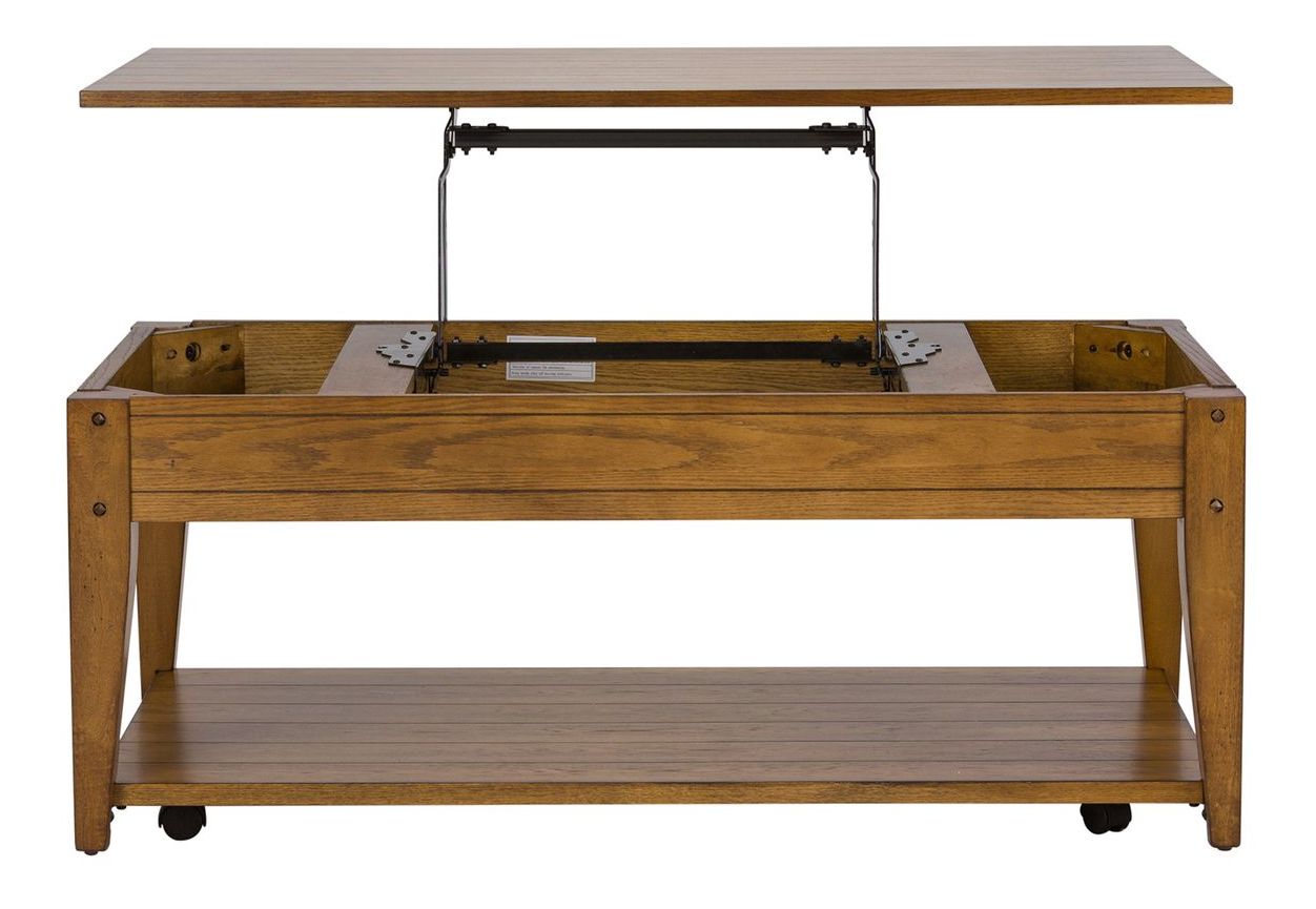 Lake House Coffee Table Set | Wood Storage Cocktail Tables