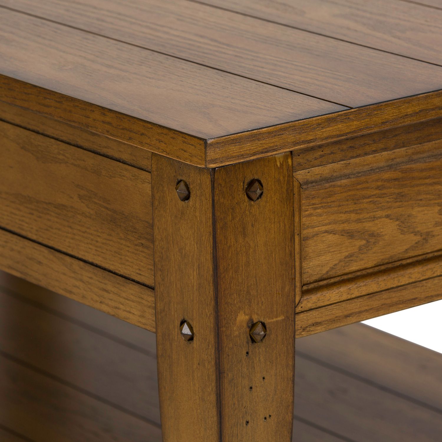Lake House Rectangular Wood Lift Top Cocktail Table w/Casters