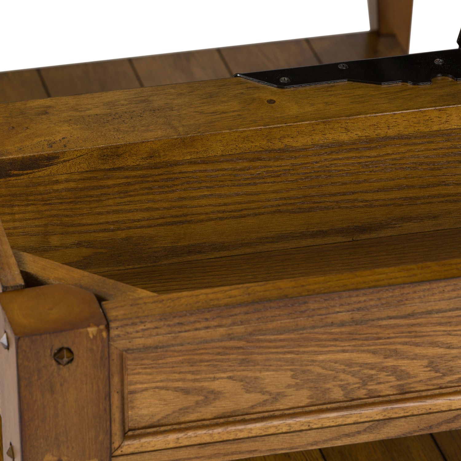 Lake House Rectangular Wood Lift Top Cocktail Table w/Casters