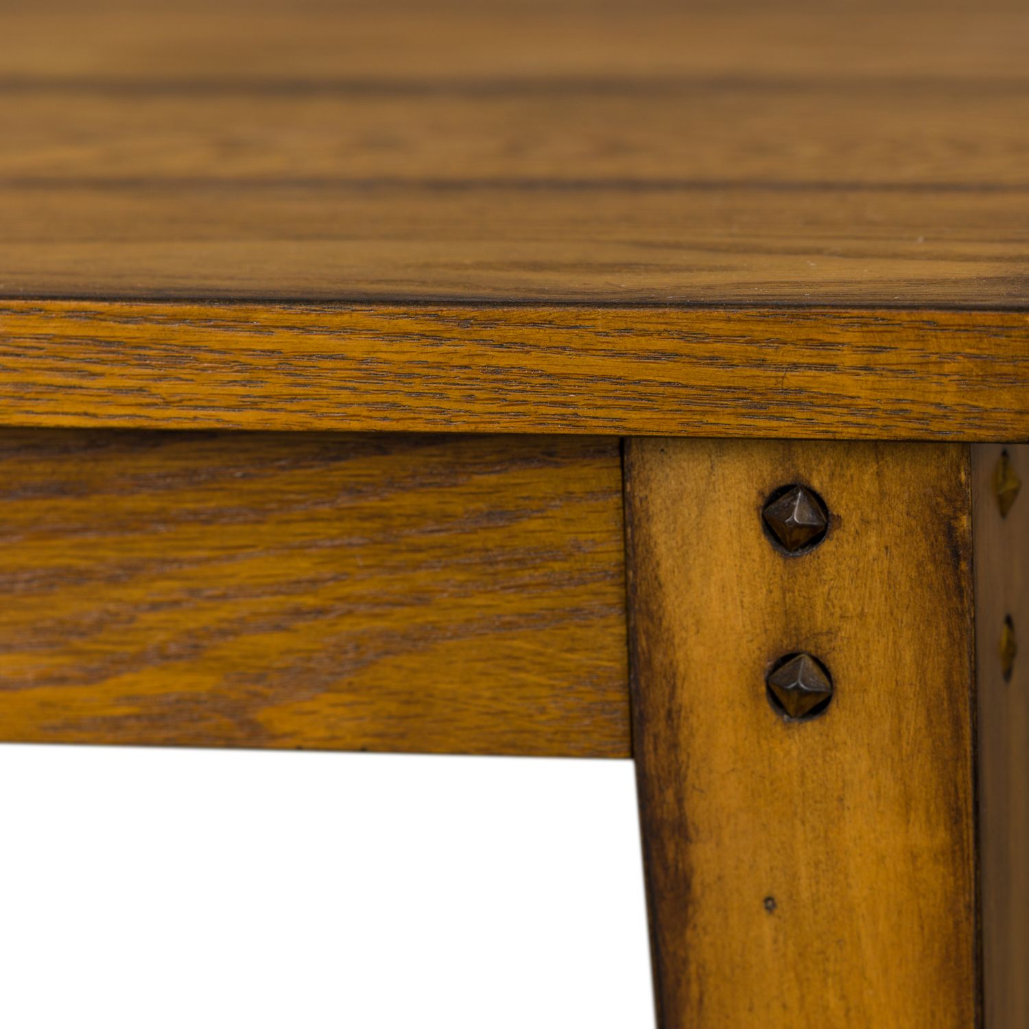Lake House Square Lamp Table | Rustic Oak Wood Side Table