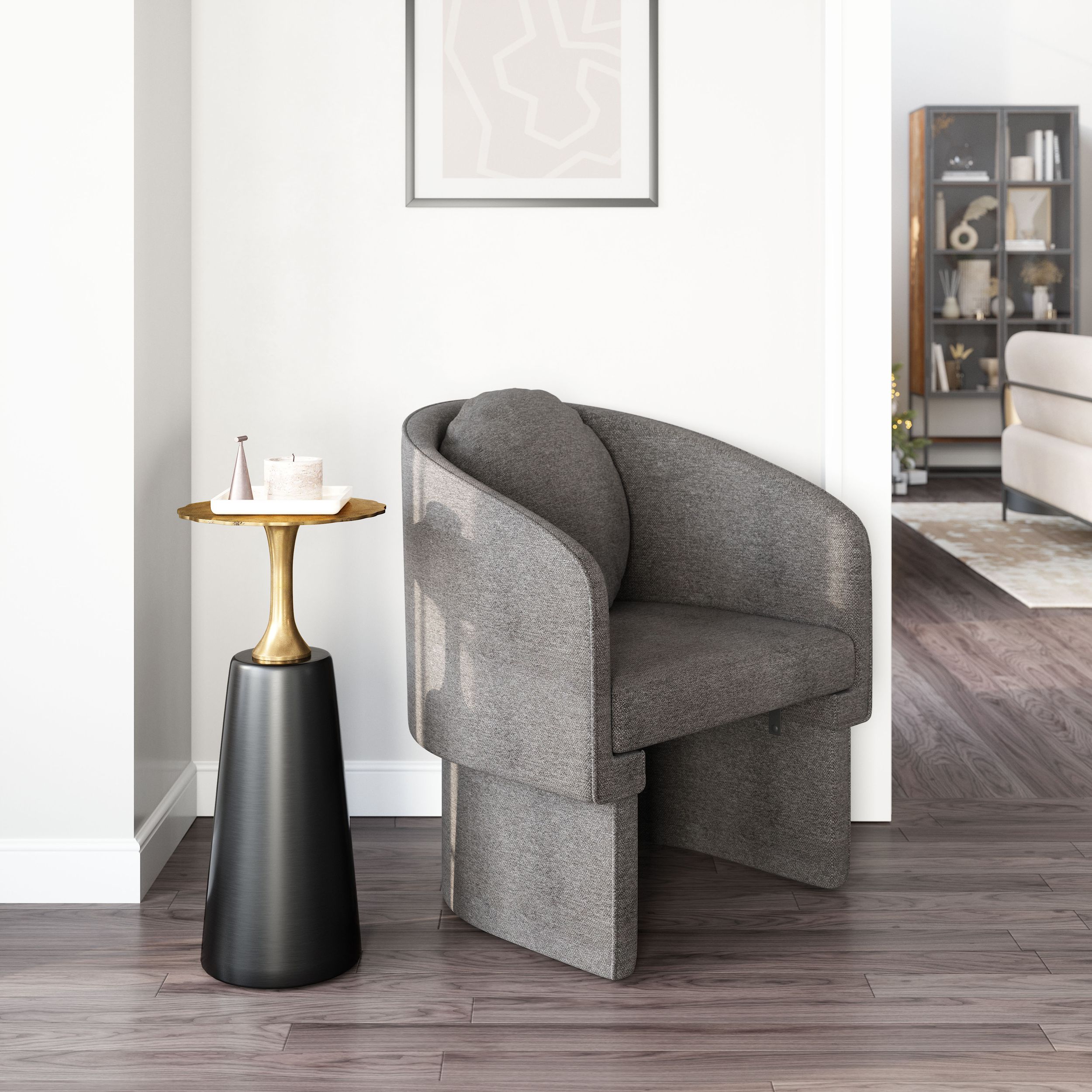 Olya Polyester Accent Chair