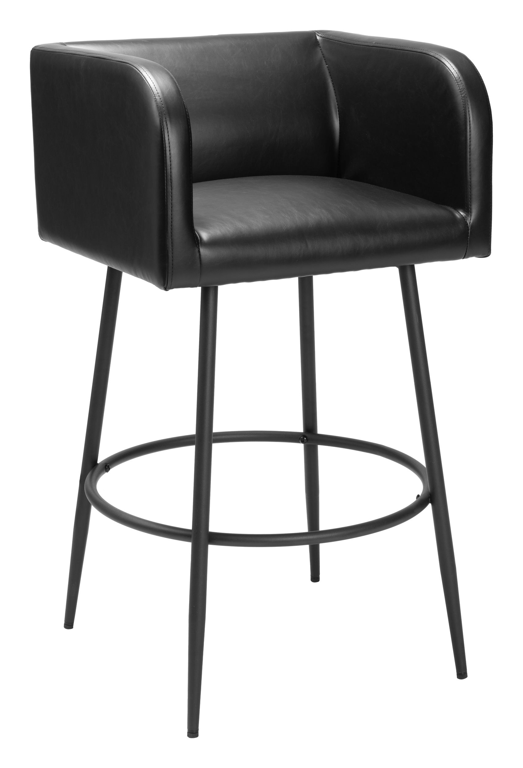 Horbat Faux Leather/Steel Barstool