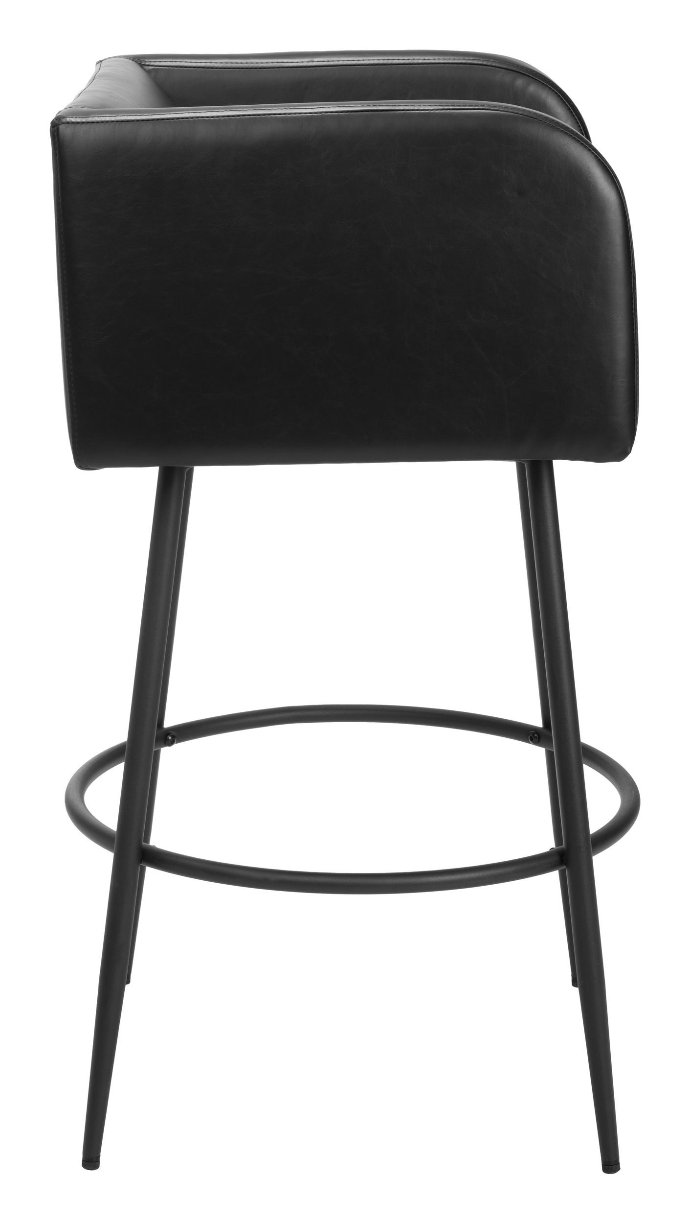 Horbat Faux Leather/Steel Barstool