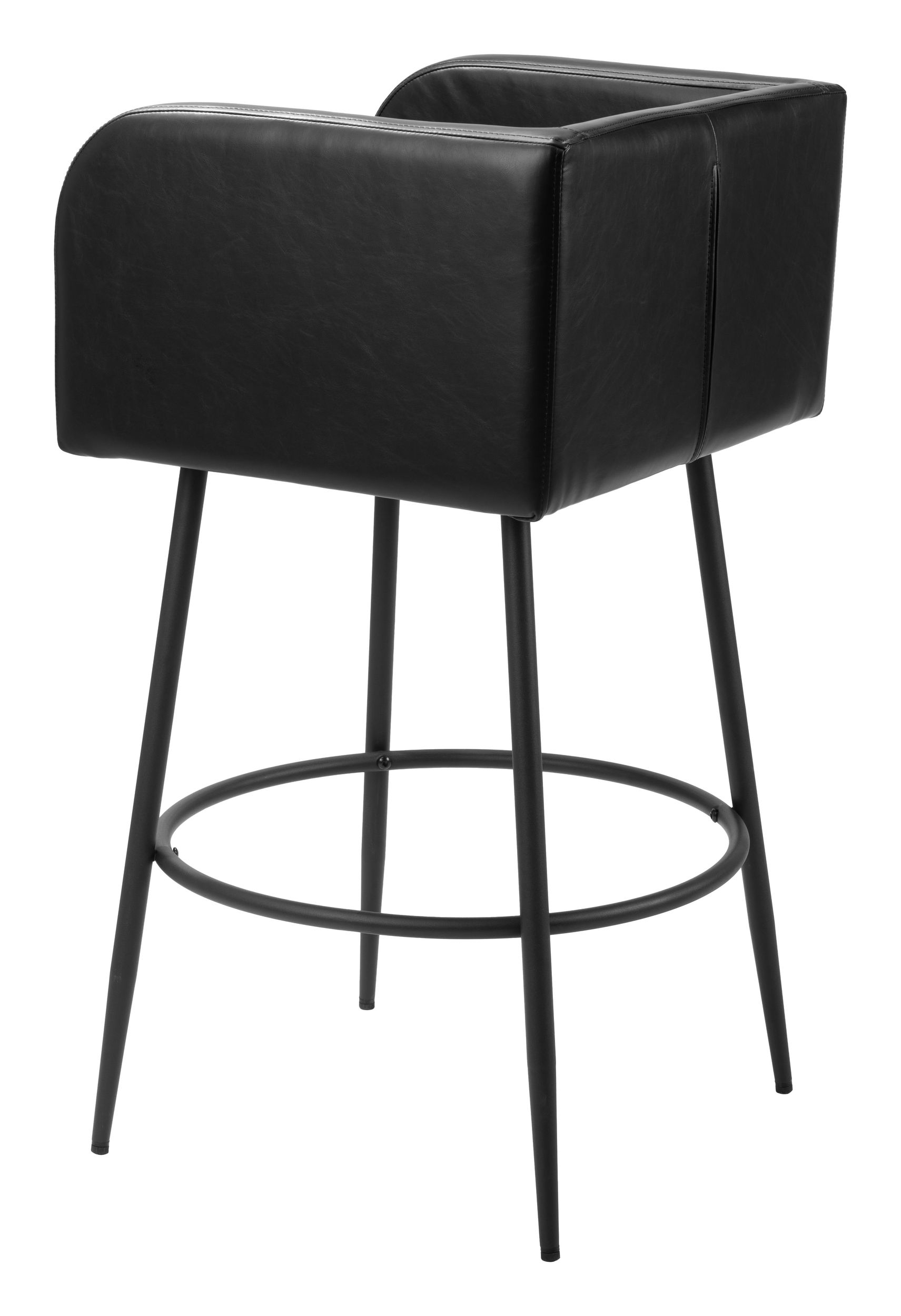 Horbat Faux Leather/Steel Barstool