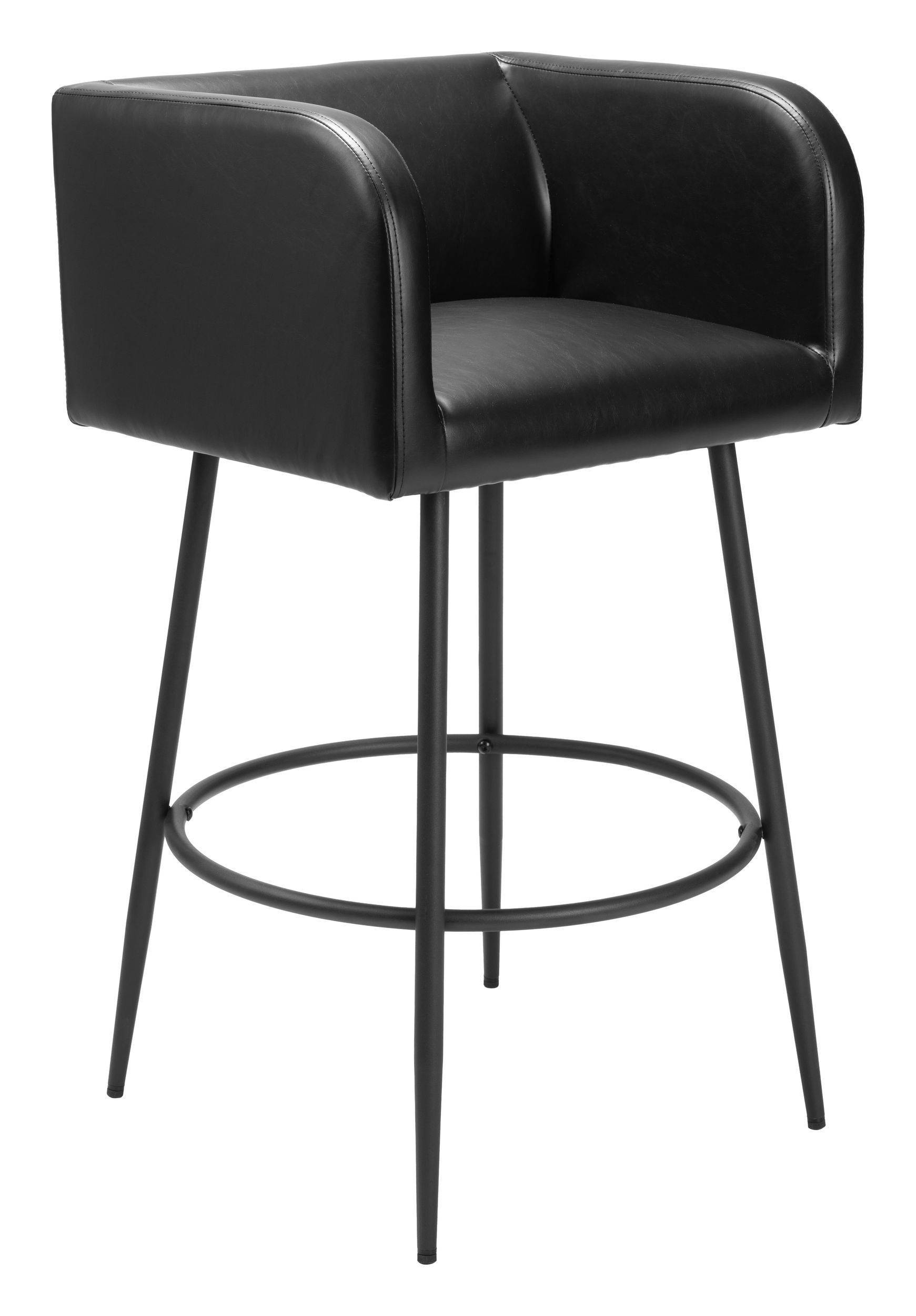 Horbat Faux Leather/Steel Barstool