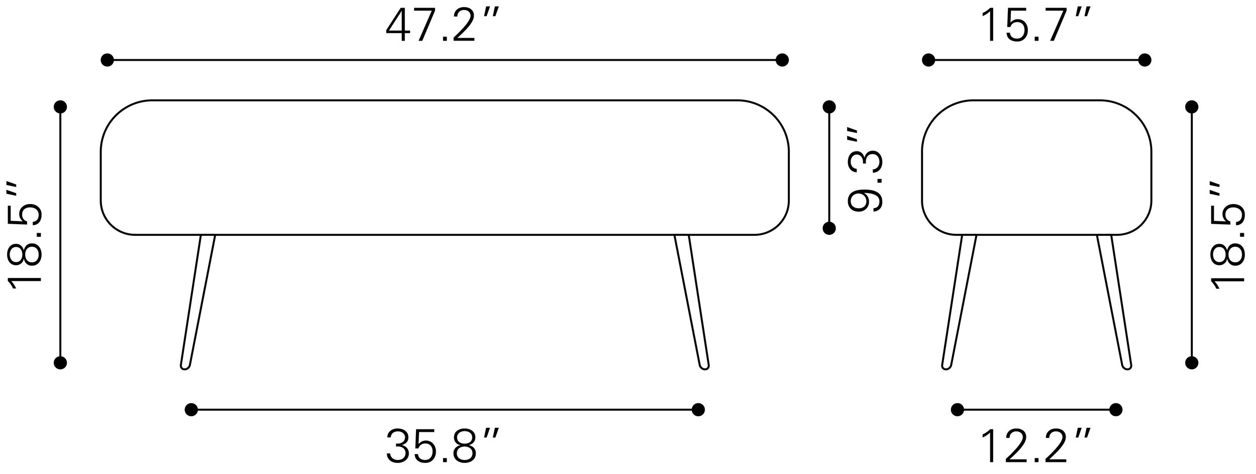 Creek Polyester/Steel Bench