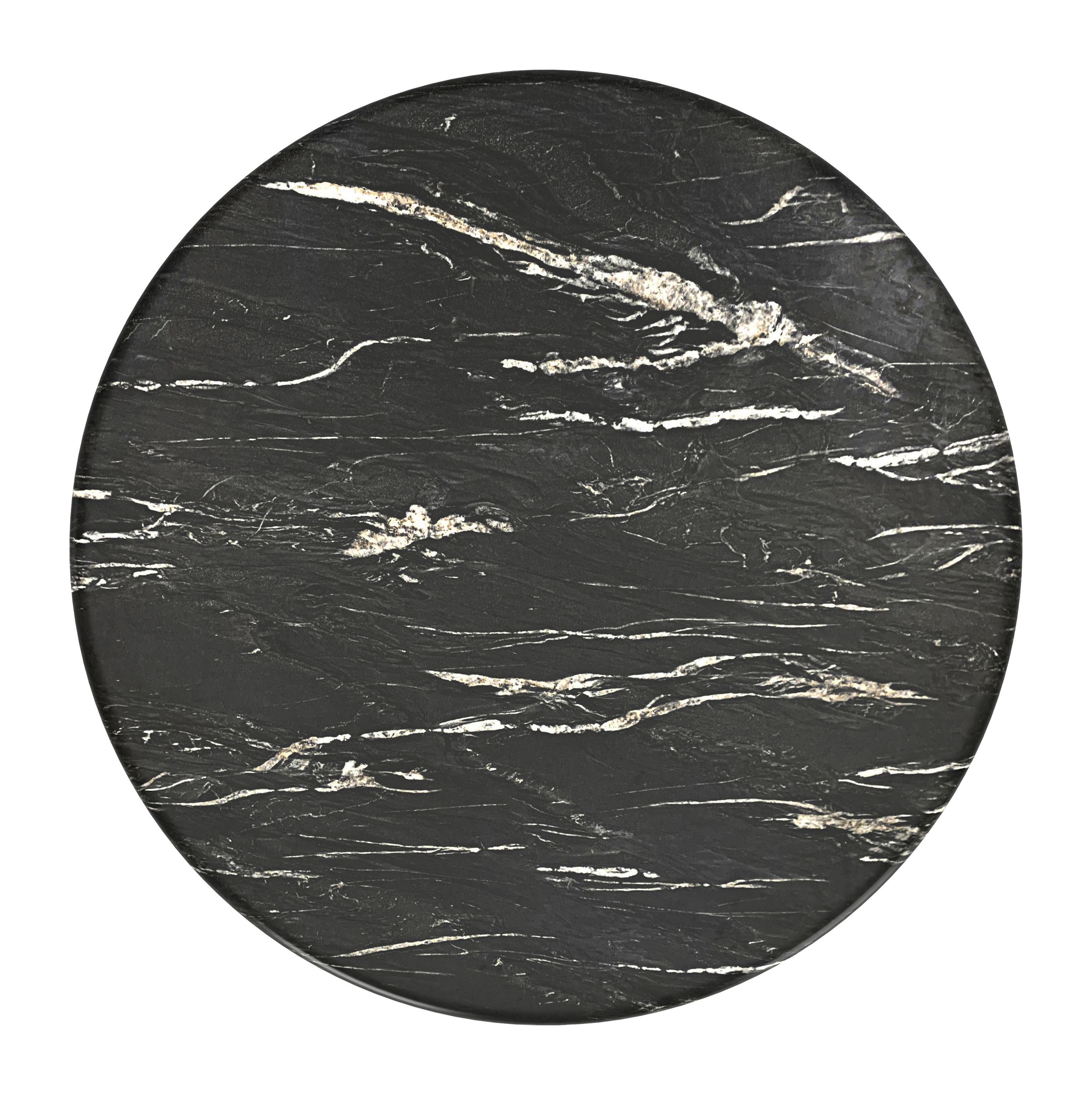 Sumay Round Faux Marble/Wood Dining Table
