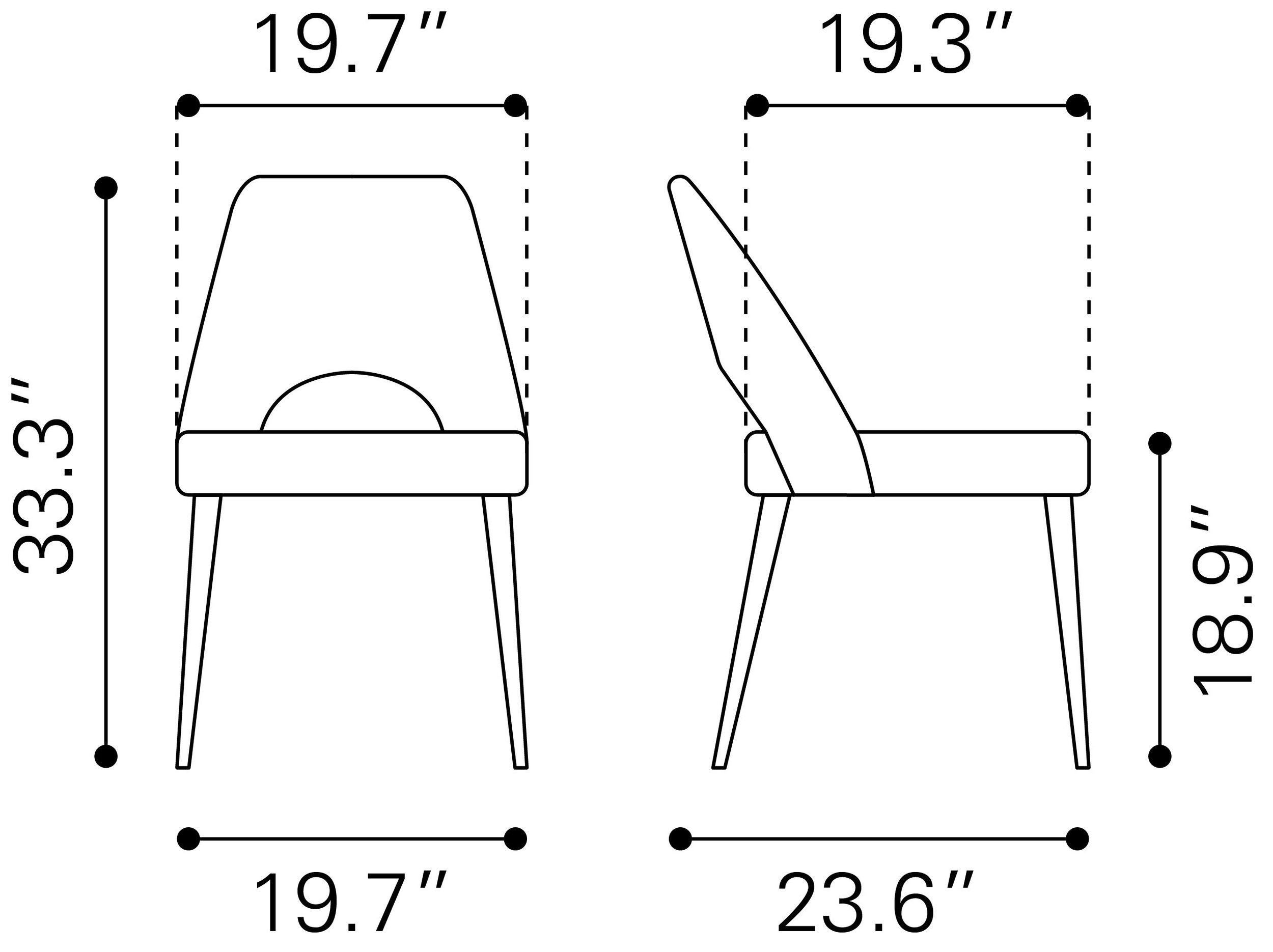 Leith Faux Leather/Wood Dining Chair