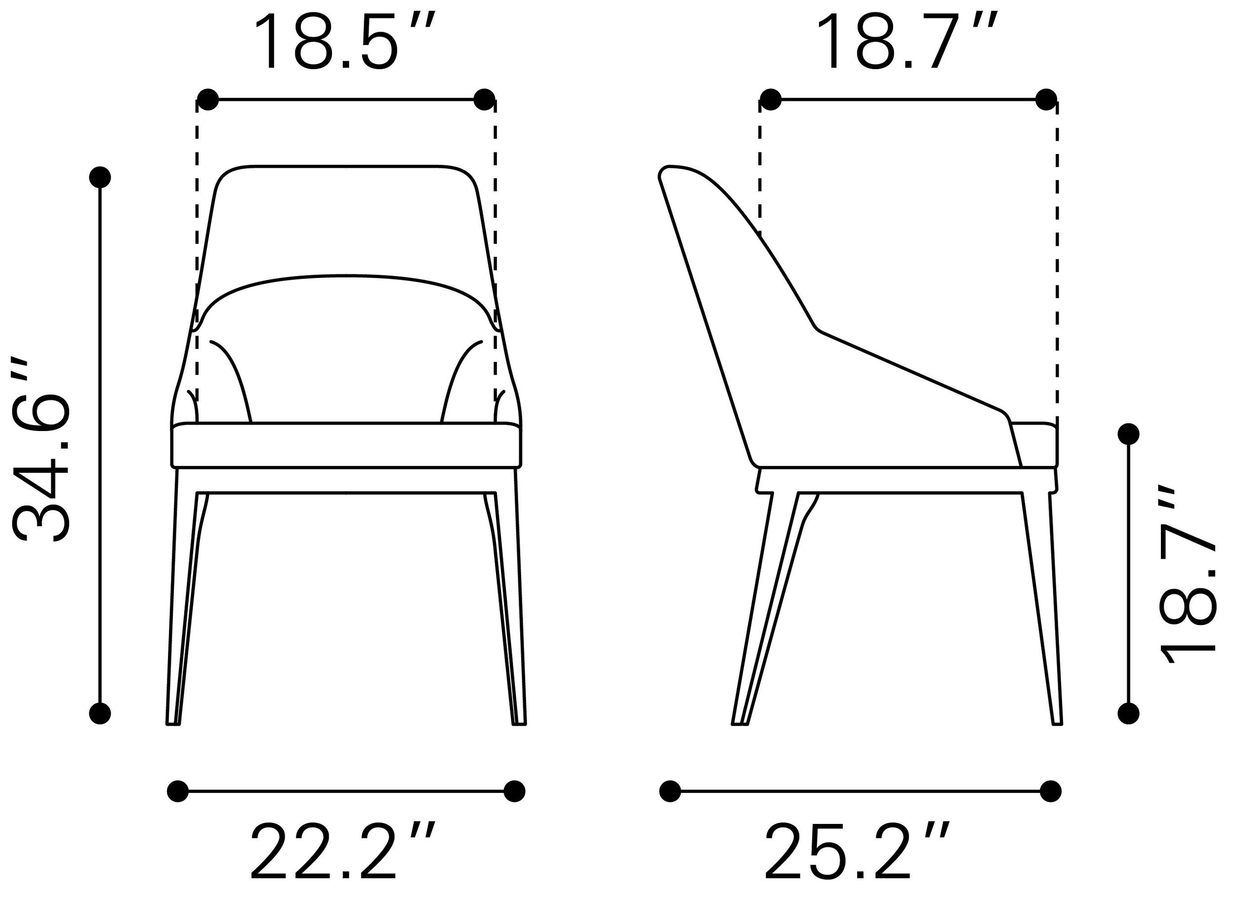 Ayr Polyester/Wood Dining Chair