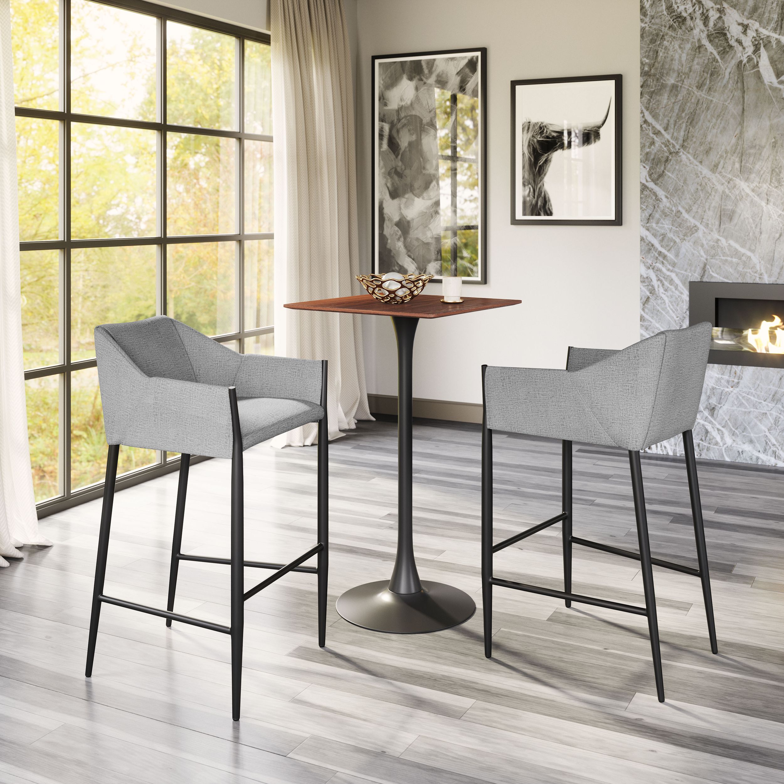 Andover Polyurethane/Steel Barstool