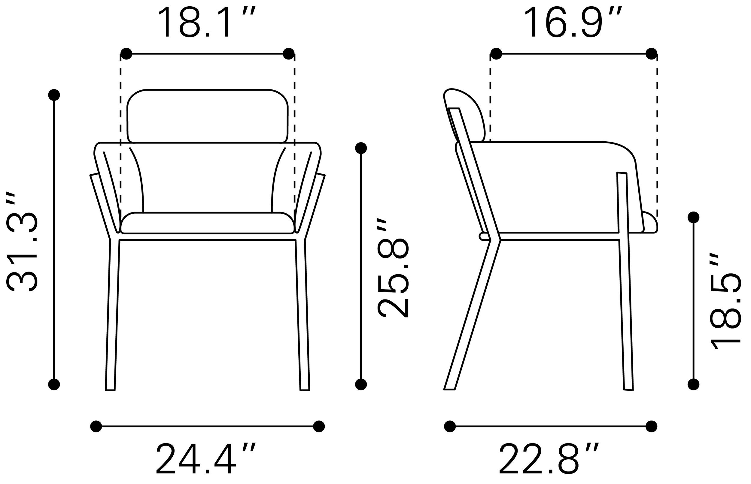 Bremor Polyester/Steel Dining Chair