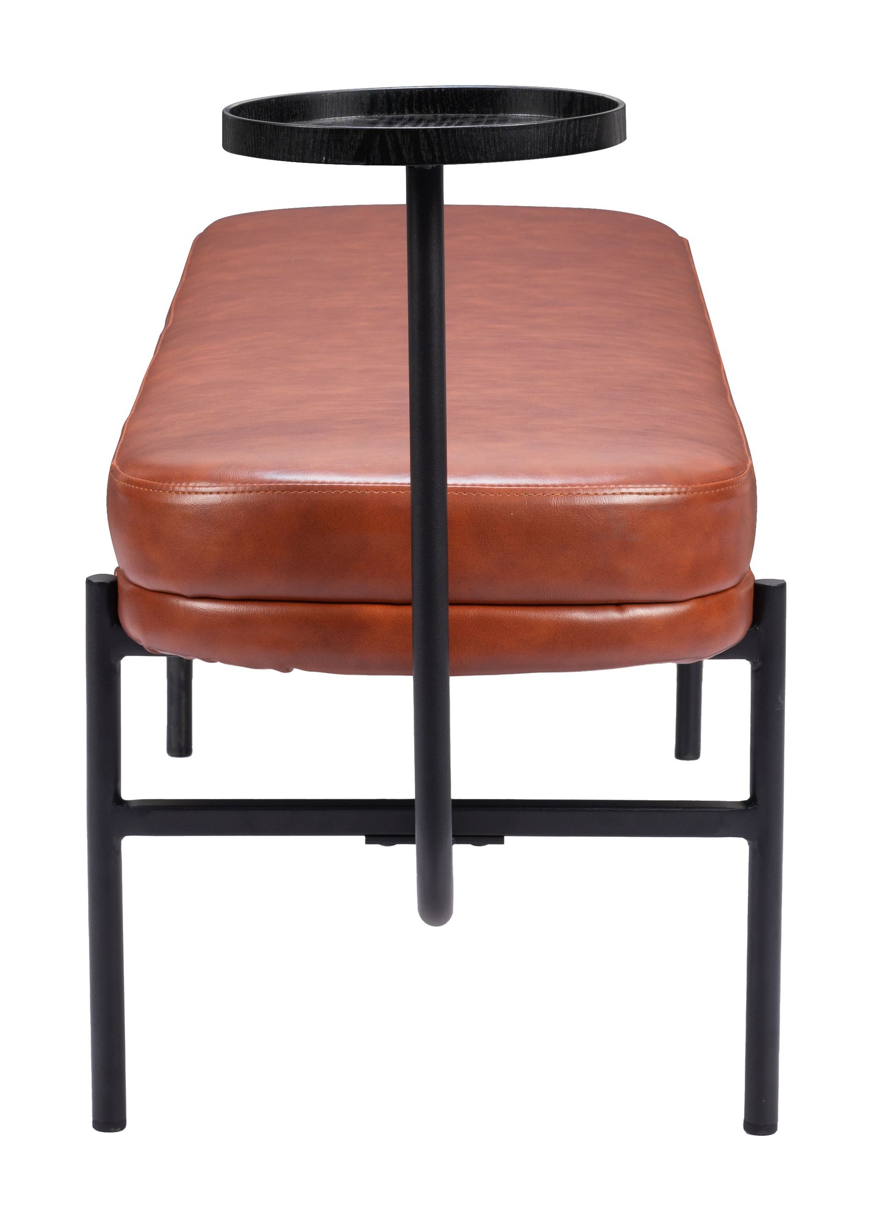 Ploce Faux Leather/Steel Bench