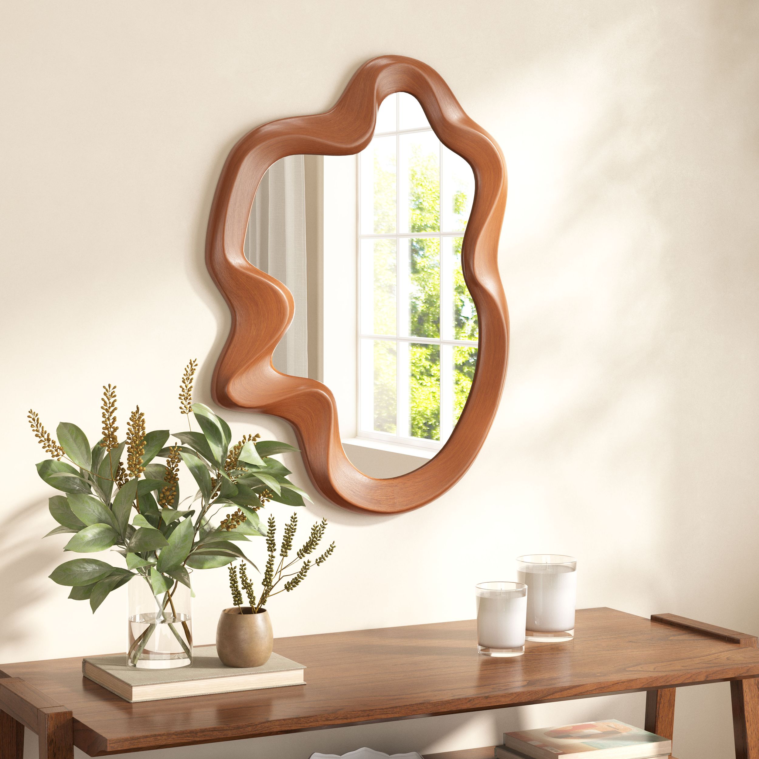 Foz Curved Steel Mirror