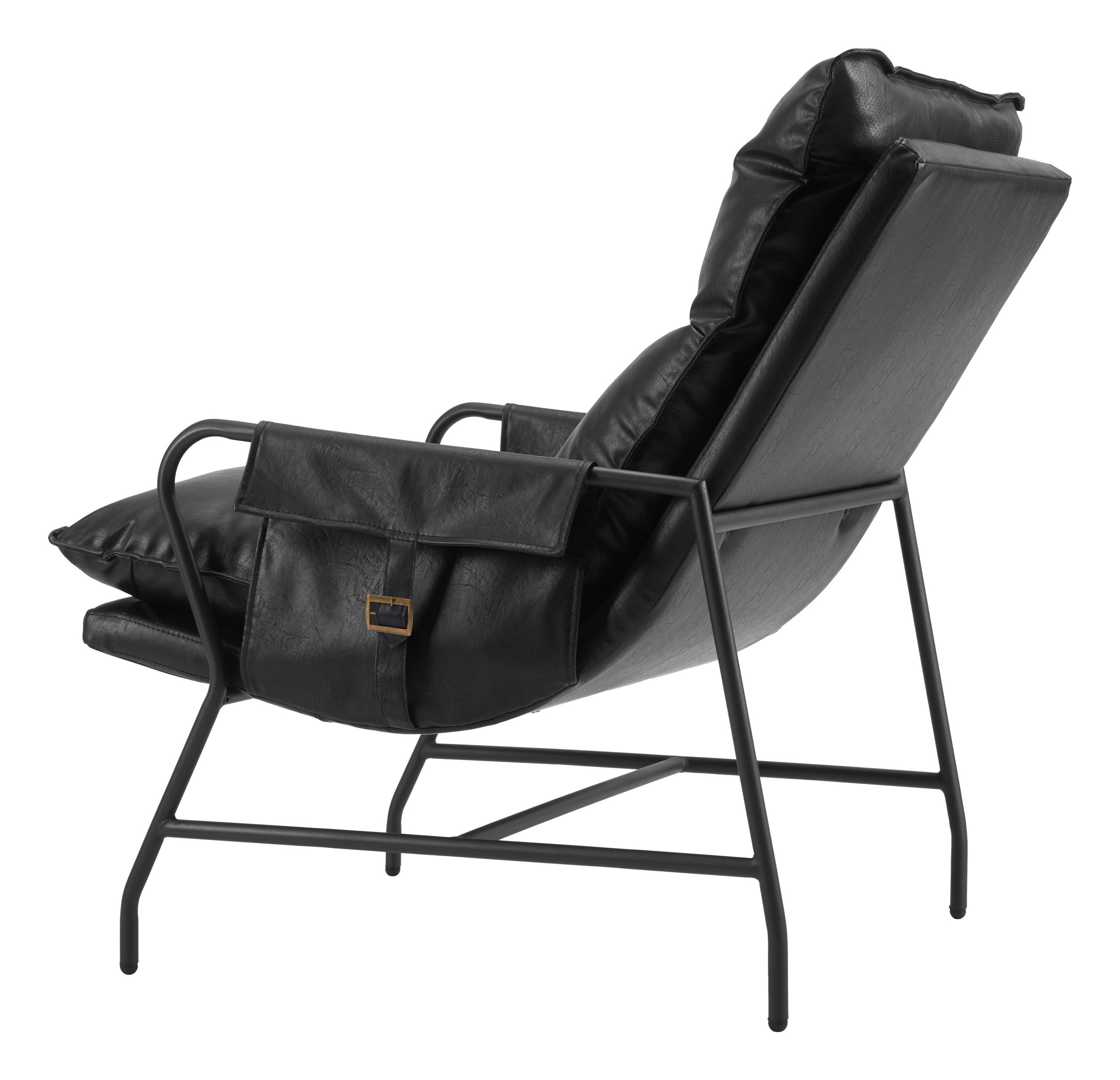 Halaus Faux Leather/Steel Accent Chair
