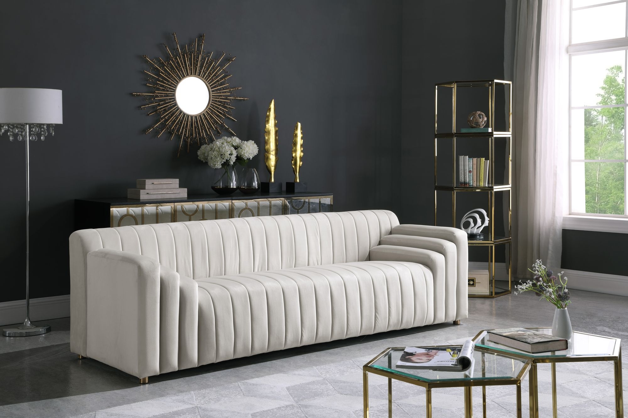 Naya Velvet Sofa