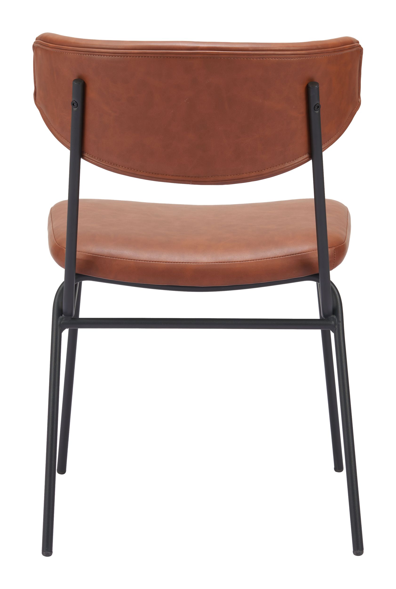 Charon Faux Leather/Steel Dining Chair