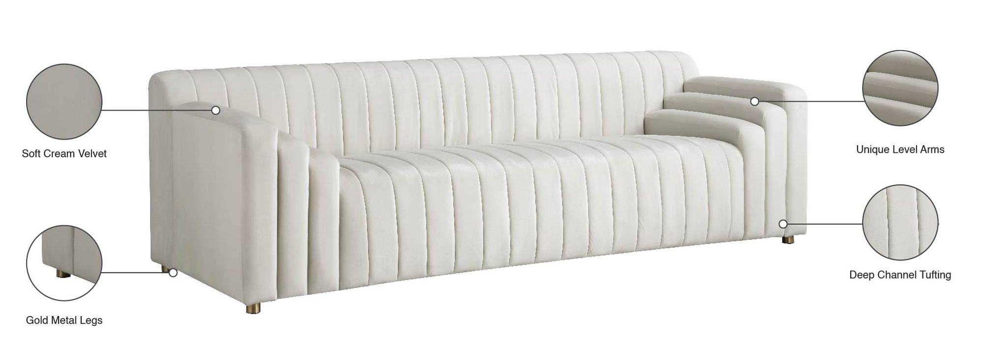 Naya Velvet Sofa