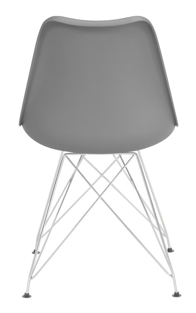 Juniper Polypropylene/Leatherette Side Chair w/ Chrome Base