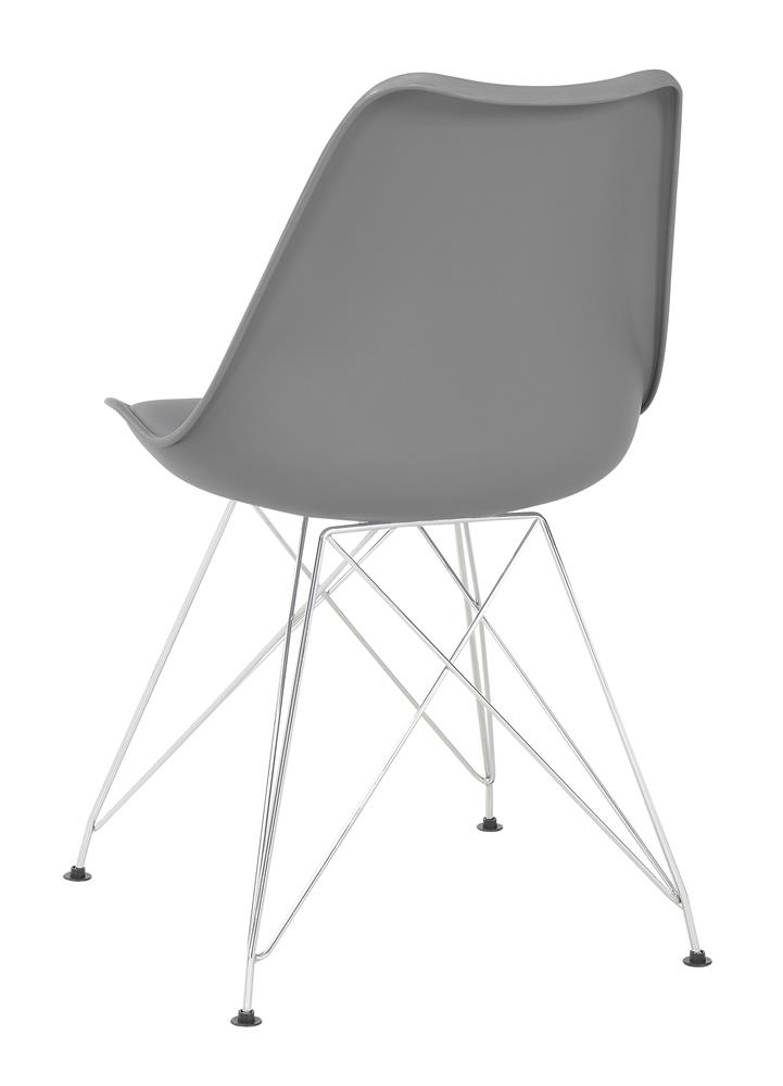 Juniper Polypropylene/Leatherette Side Chair w/ Chrome Base