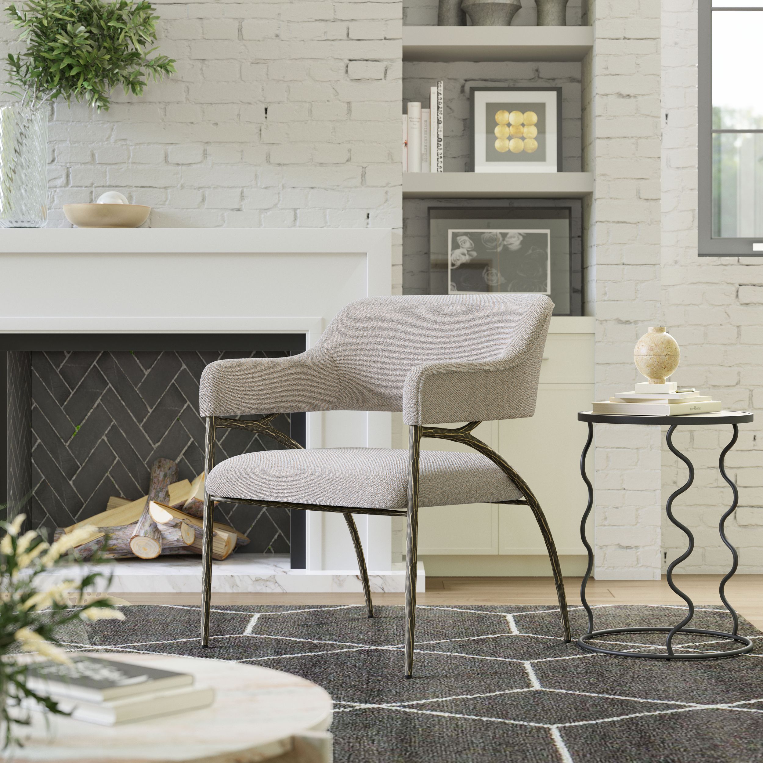 Vesterboro Polyester/Steel Accent Chair