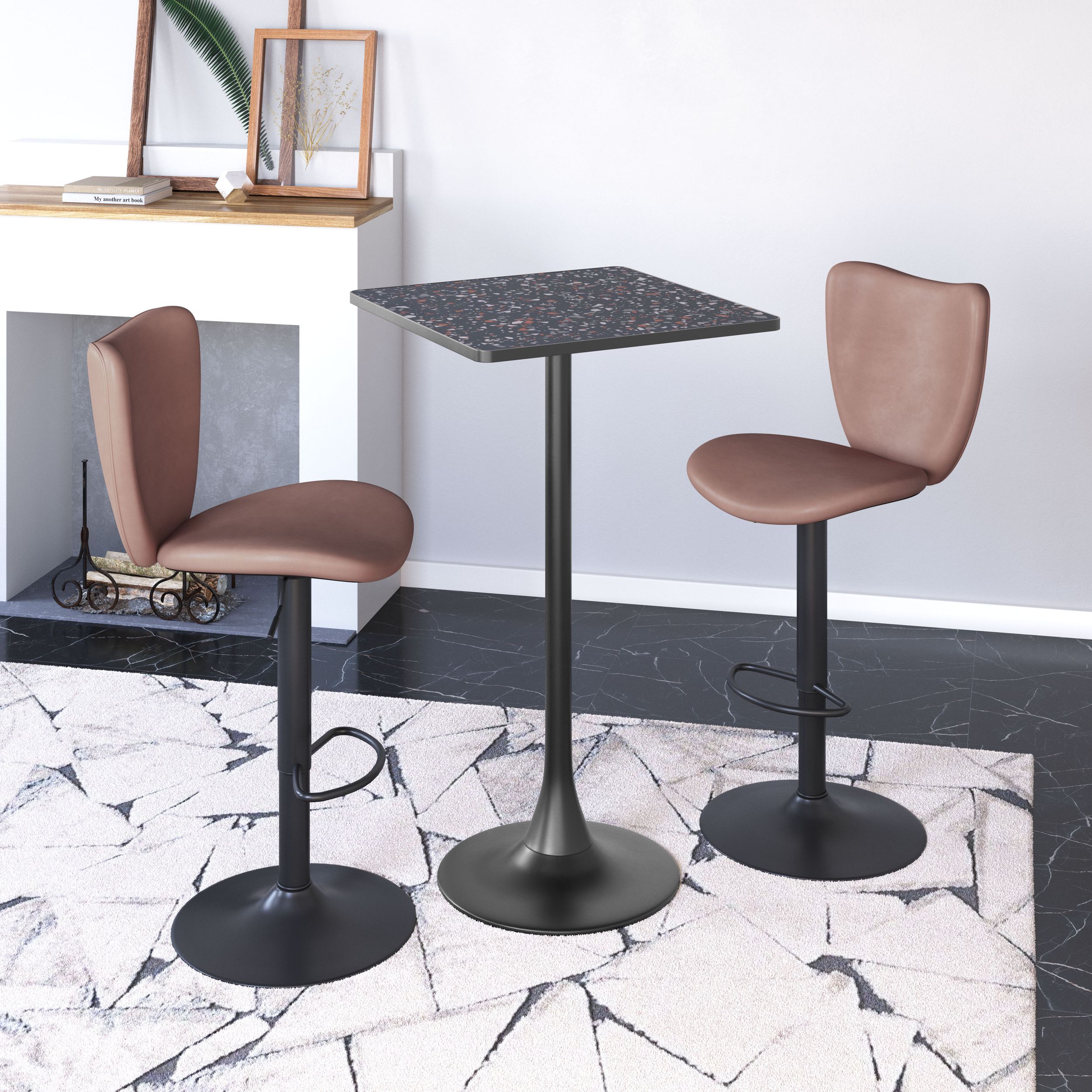 Elevate Adjustable Swivel Upholstery/Steel Barstool