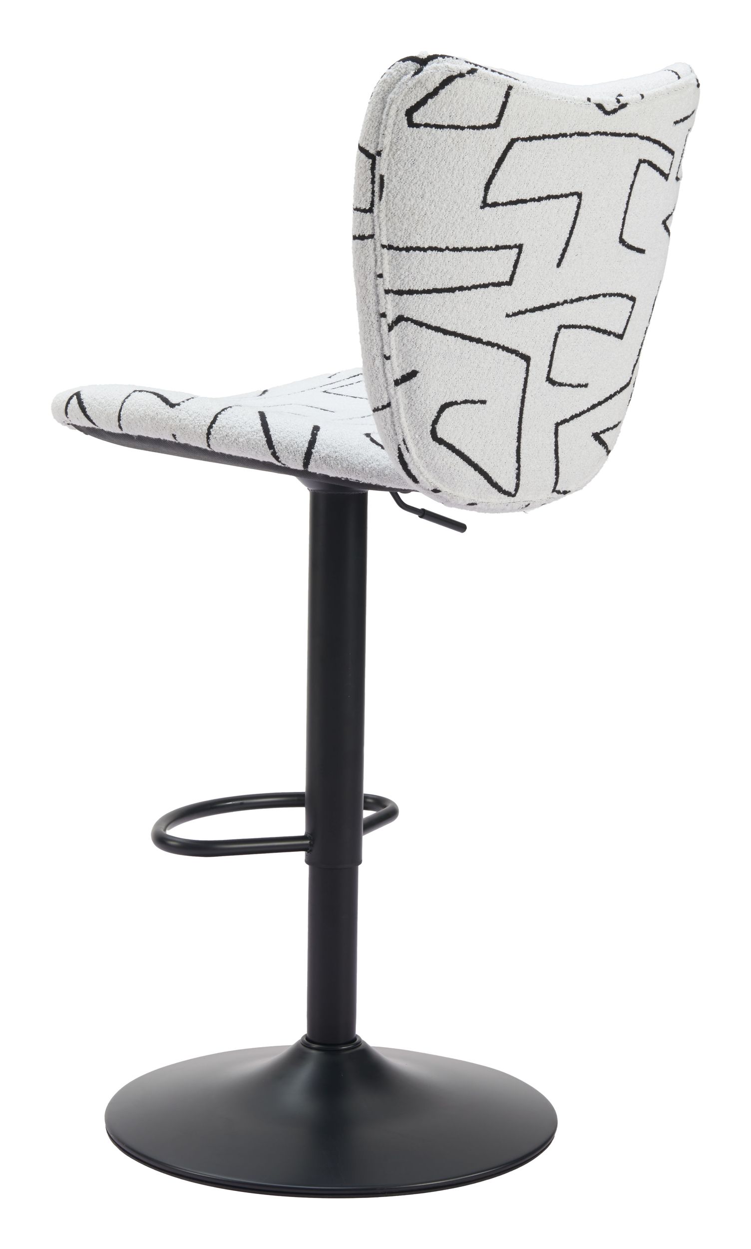 Elevate Adjustable Swivel Polyester/Steel Barstool