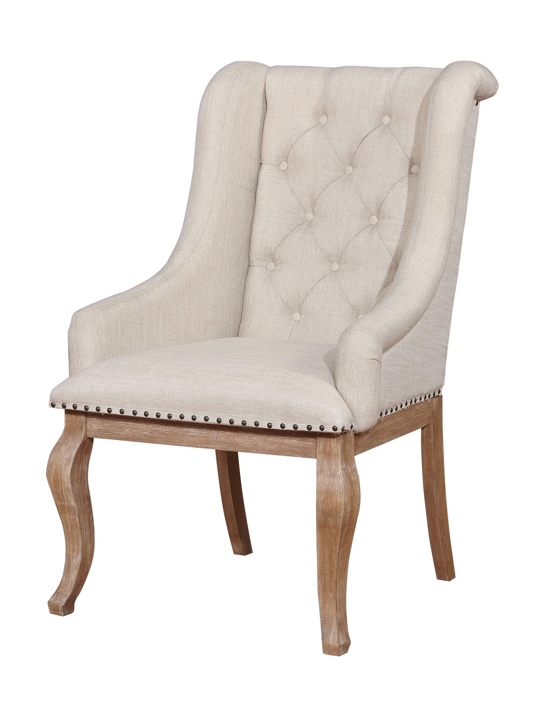 Brockway Cove Tufted Farbic Arm Chair