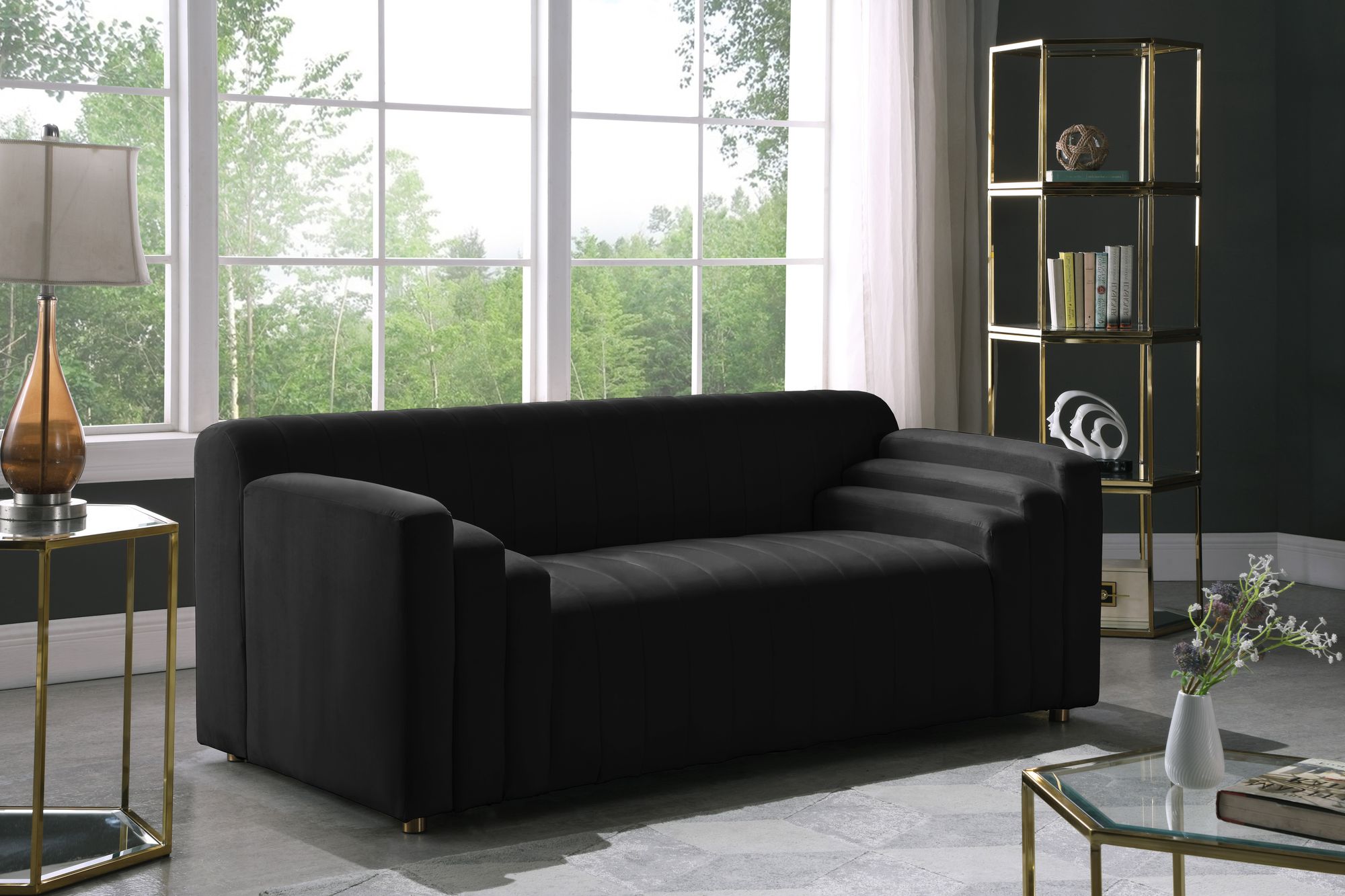 Naya Velvet Loveseat