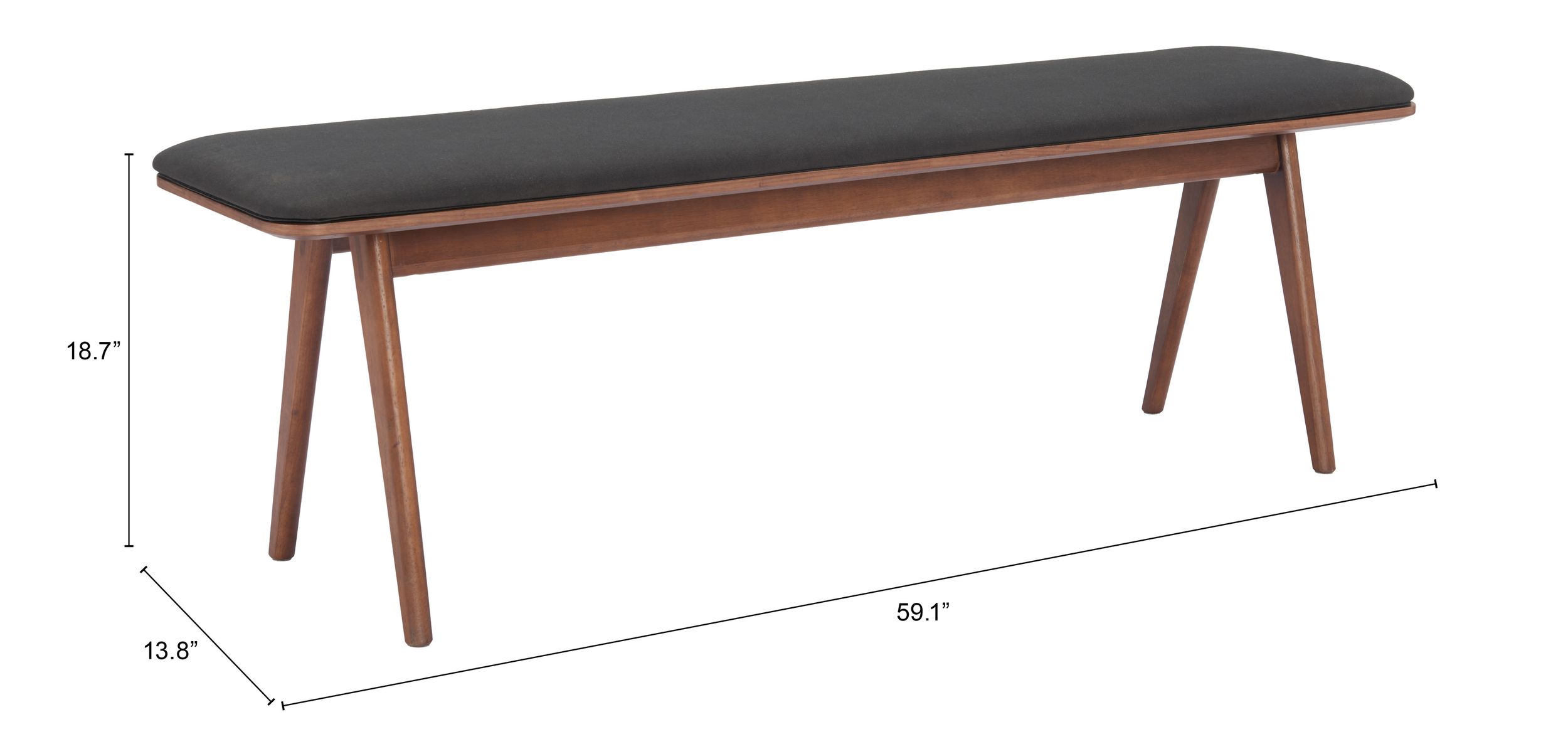 Kazwali Polyester/Wood Bench
