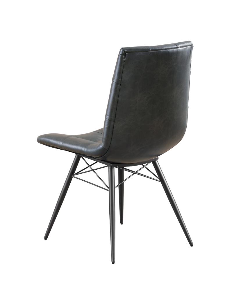 Aiken Tufted Leatherette Dining Chair with Metal Legs