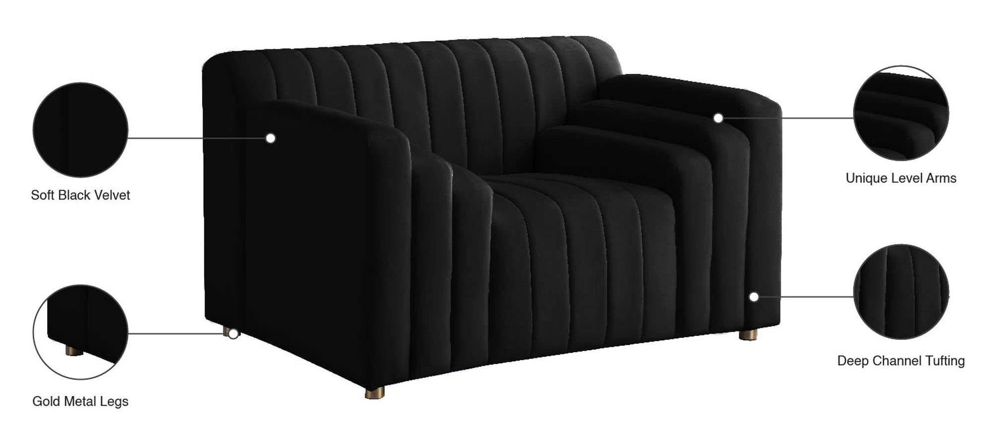 Naya Velvet Chair