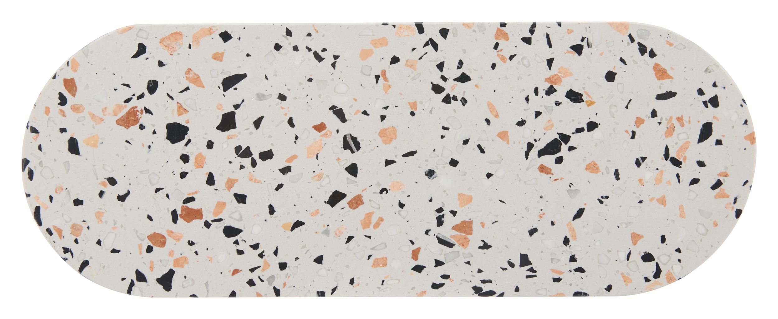 Tuxedo Faux Terrazzo Stone/Steel Console Table