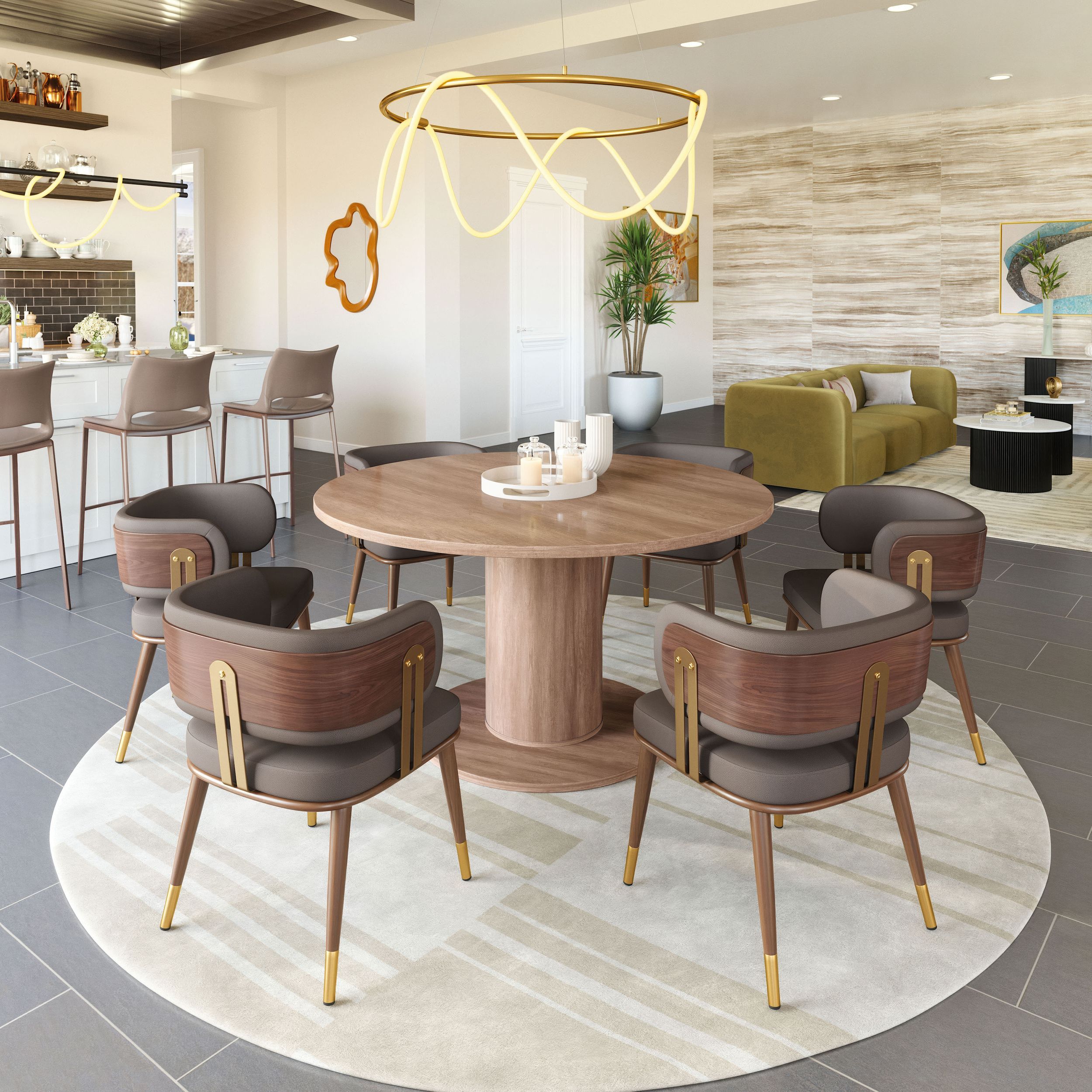 Brew Faux Leather/Steel Dining Chair
