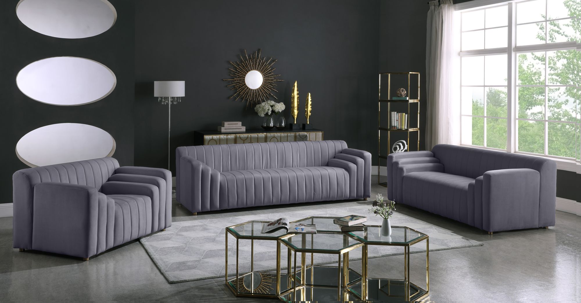 Naya Velvet Sofa