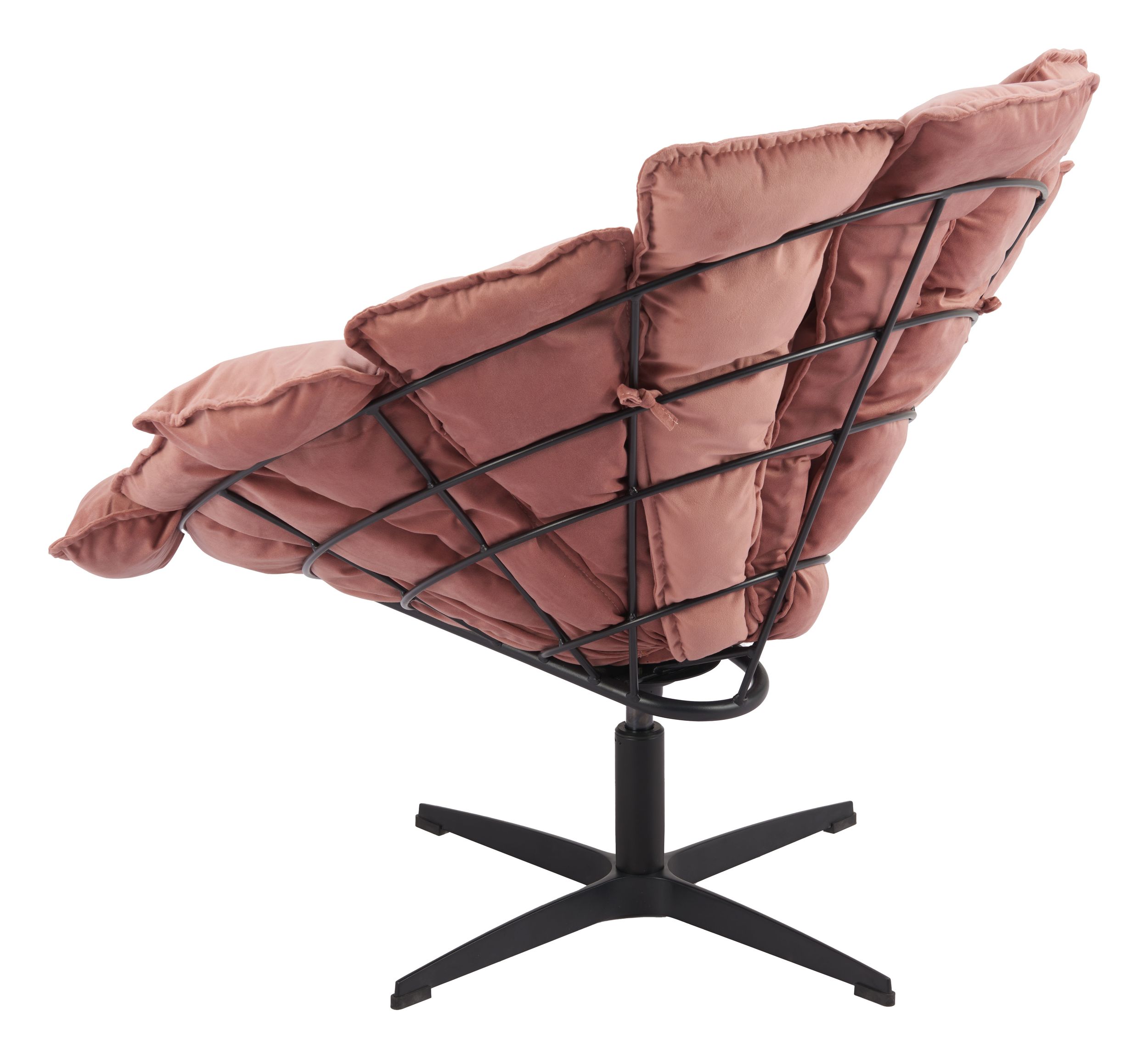 Kipas Velvet/Steel Accent Chair