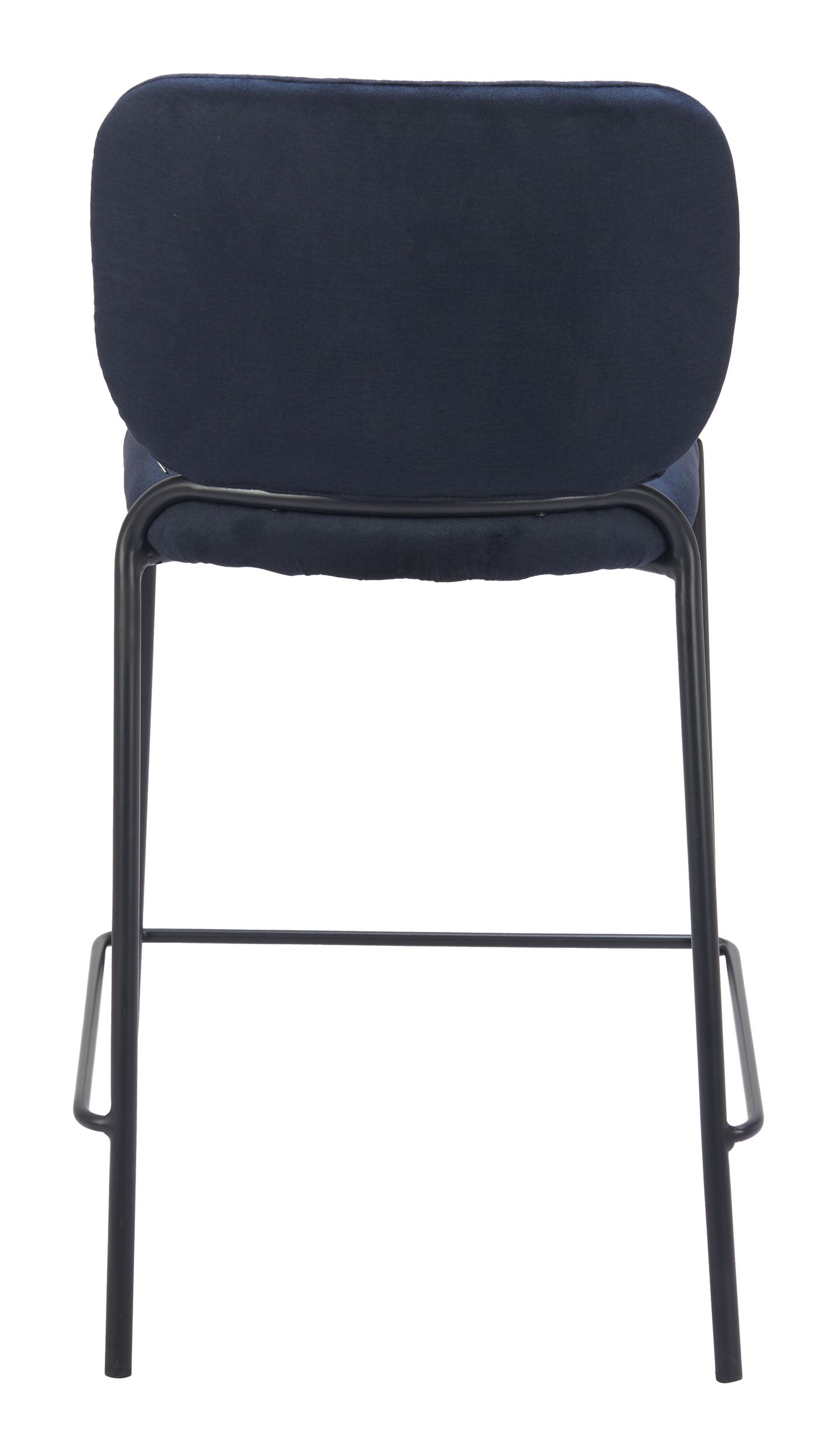 Plat Velvet/Steel Counter Stool