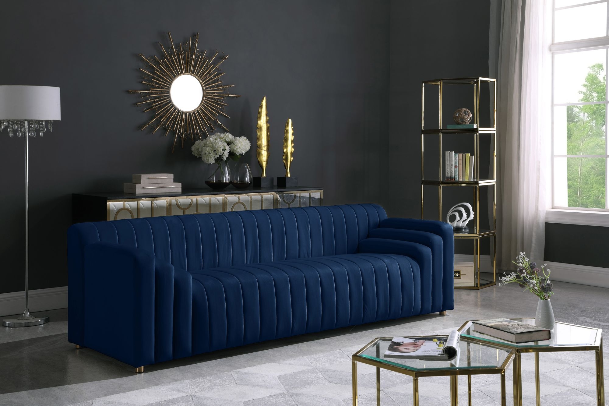 Naya Velvet Sofa