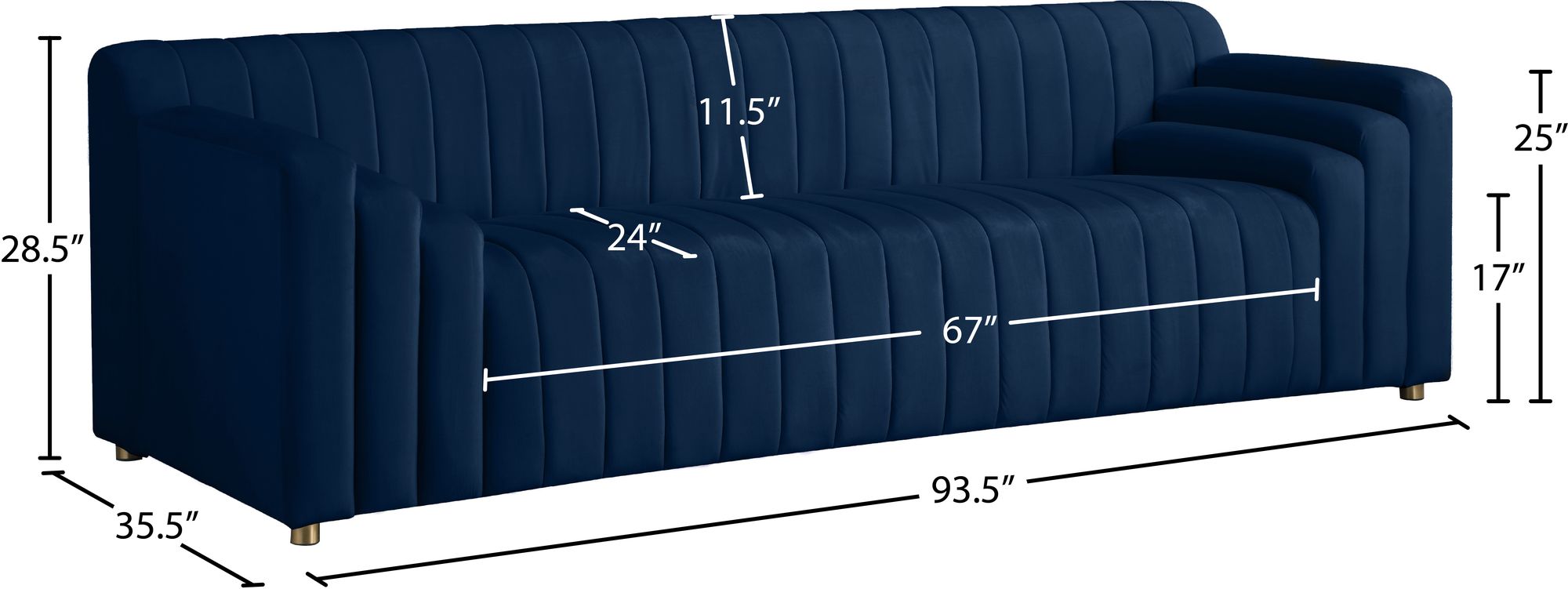 Naya Velvet Sofa